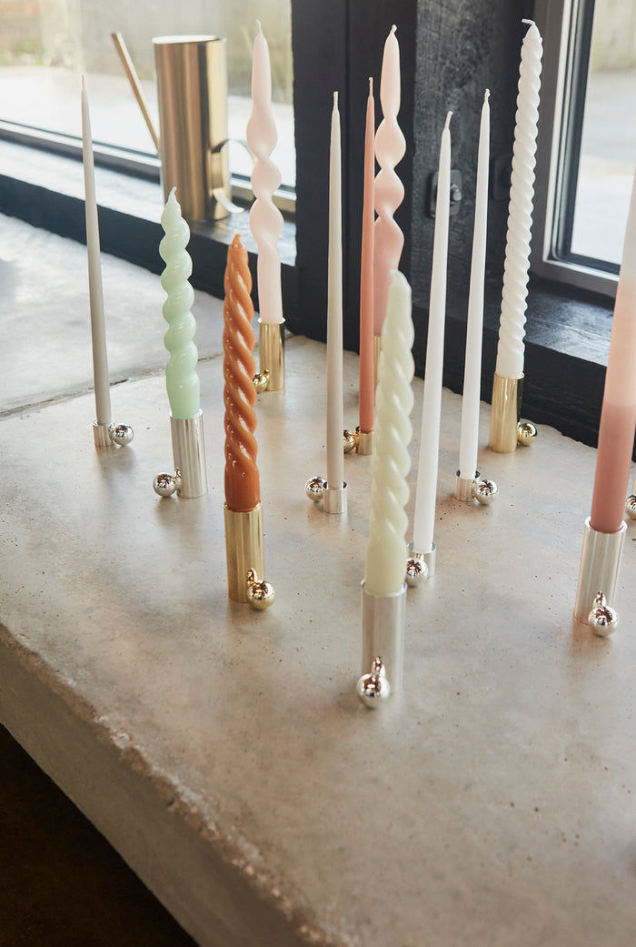 Palloa Candle Holder Low Stainless Steel Brass