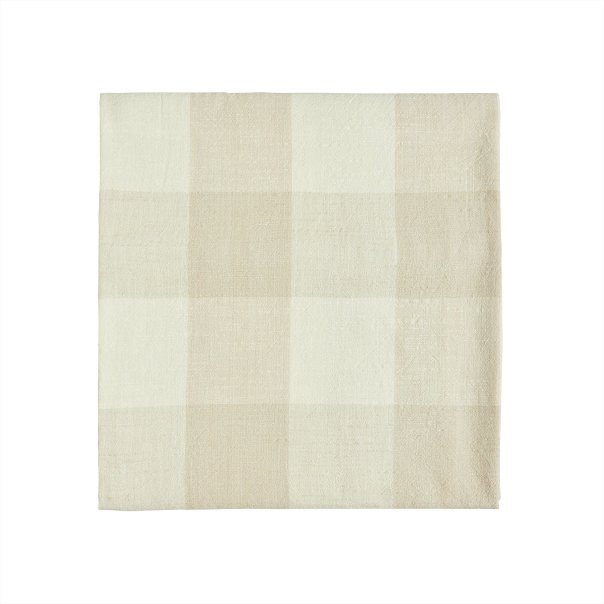 Chess Tablecloth Cotton Cream 260x140 cm