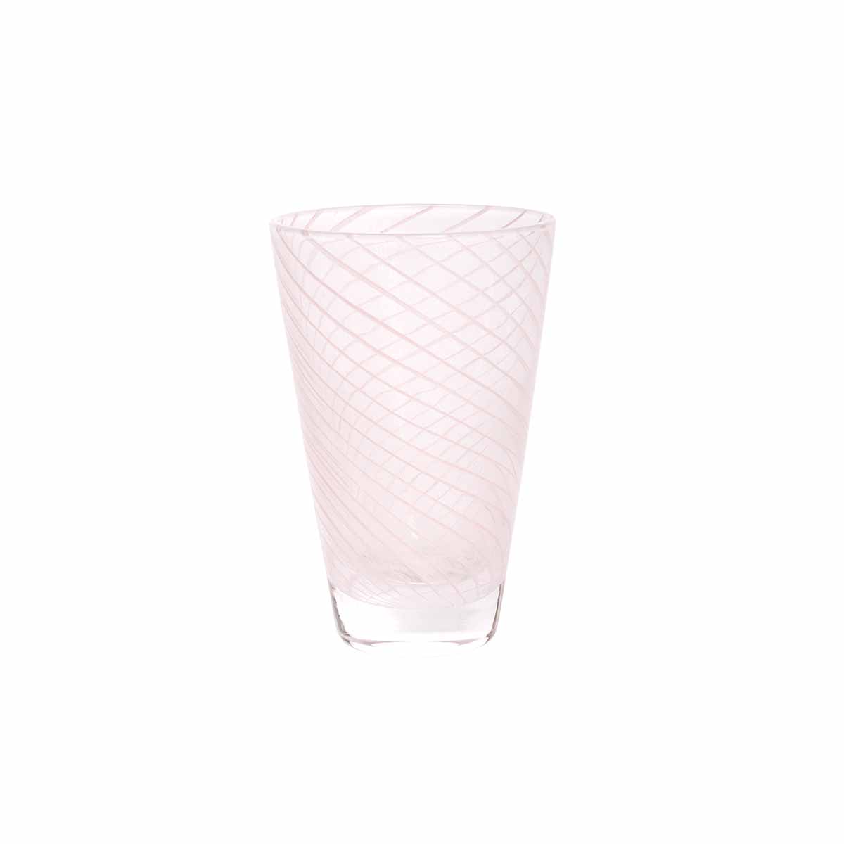 2x Swirl Drinking Glass Pink