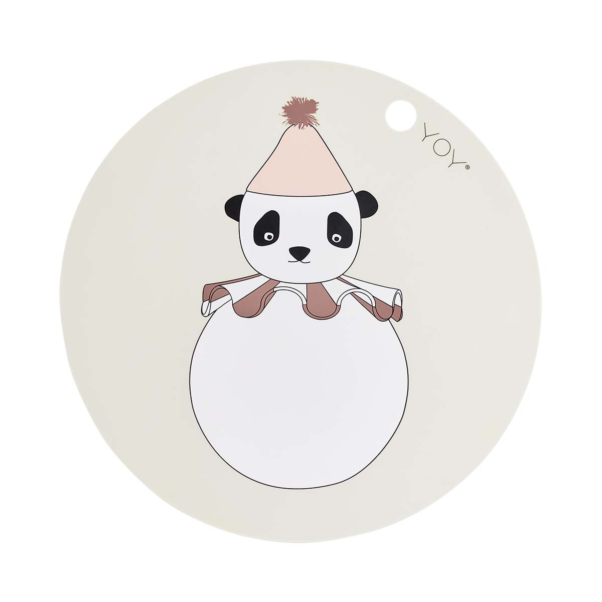 Panda Pom Pom Placemat Silicone Multicolored