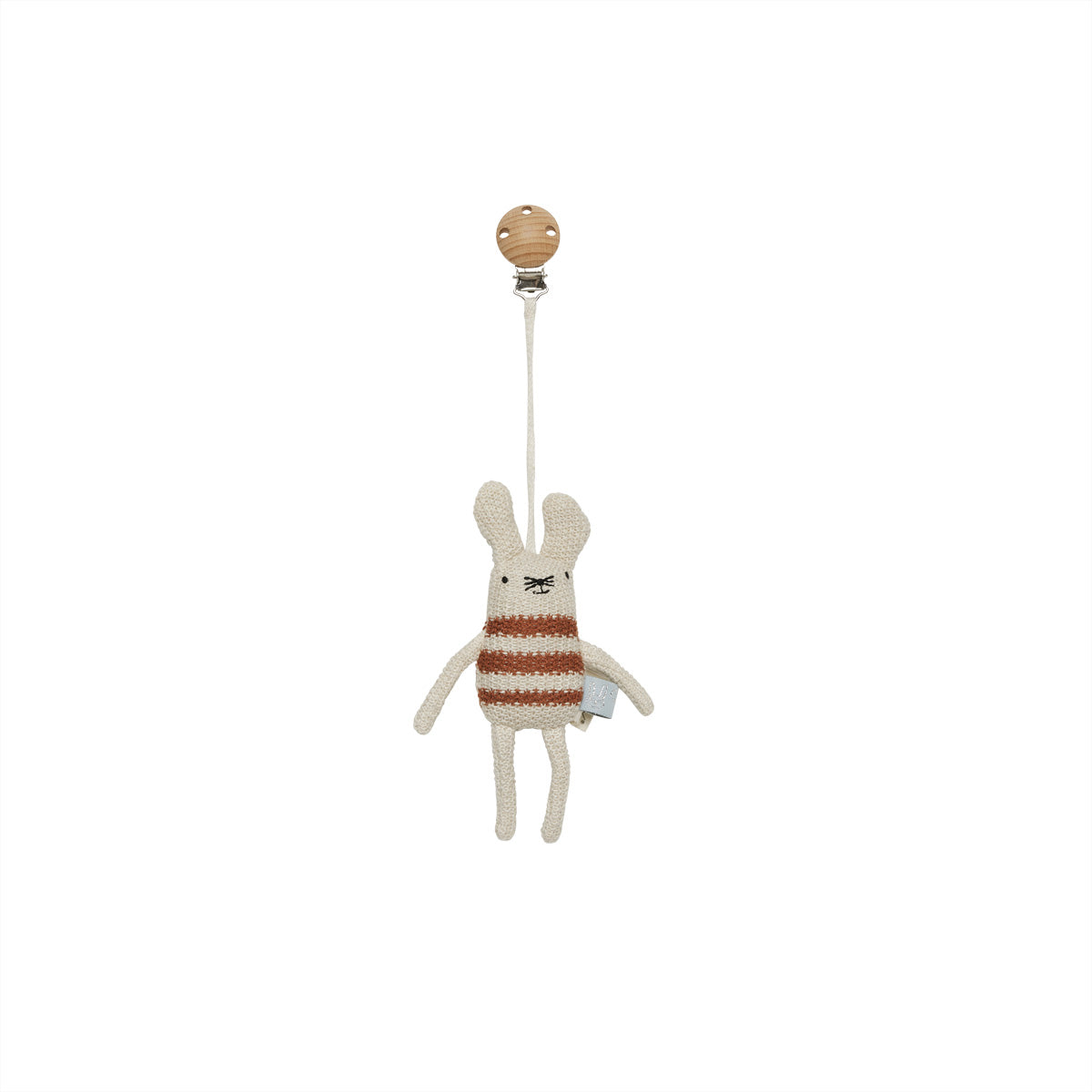 Mouse Stroller Clip Cotton White