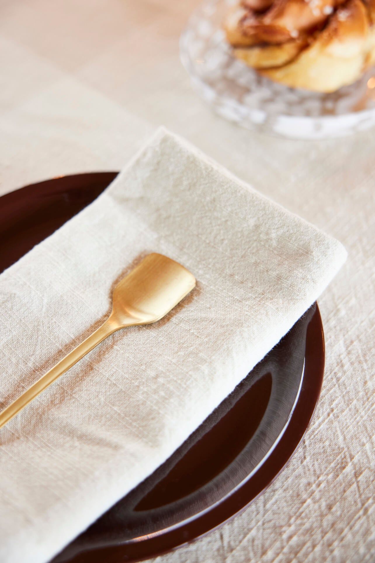 2x Chess Cotton Napkin Cream