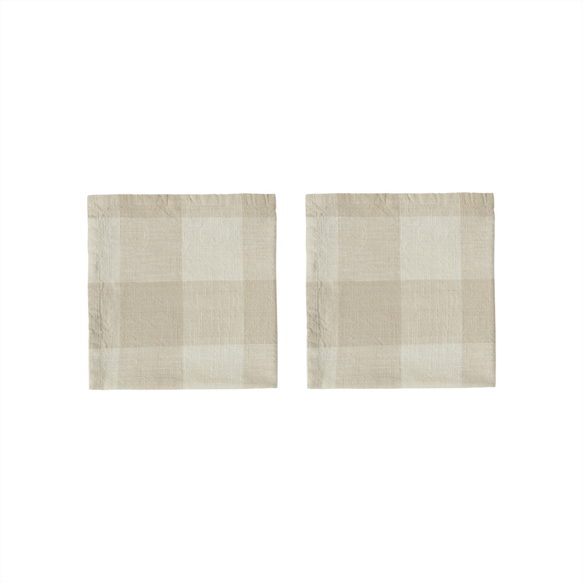 2x Chess Cotton Napkin Cream