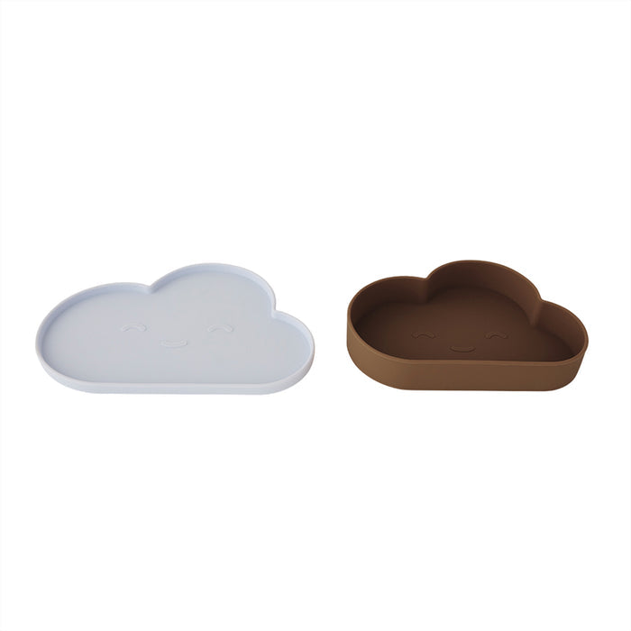 Chloe Cloud Plate & Bowl Brown Blue