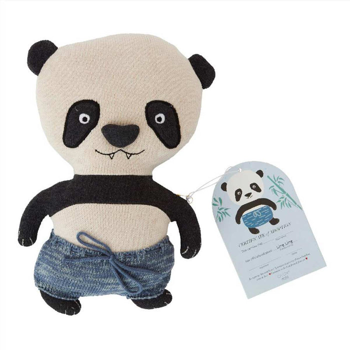 Cuddly toy Panda Cotton Multicolored