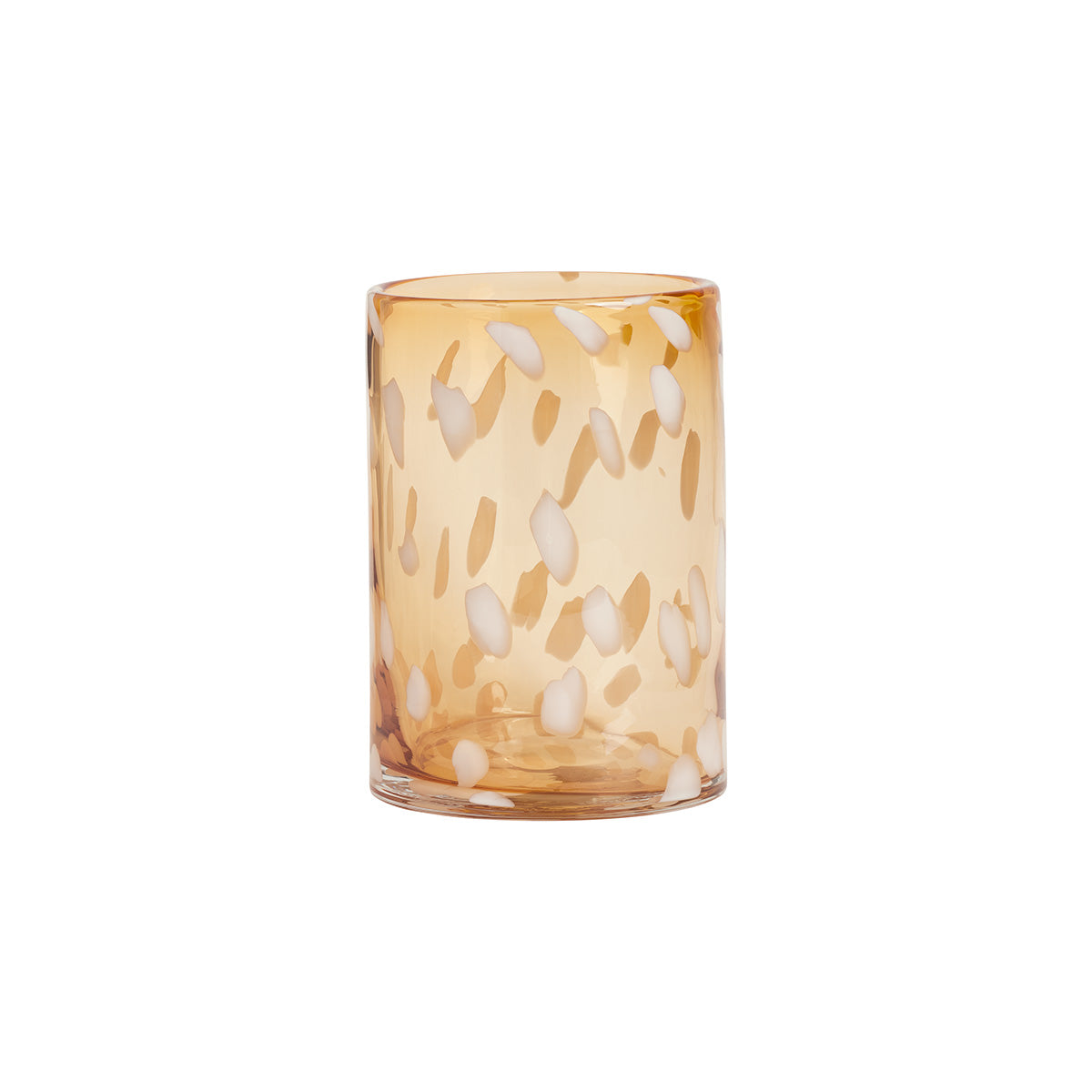 Jali Hurricane Vase Glass Yellow