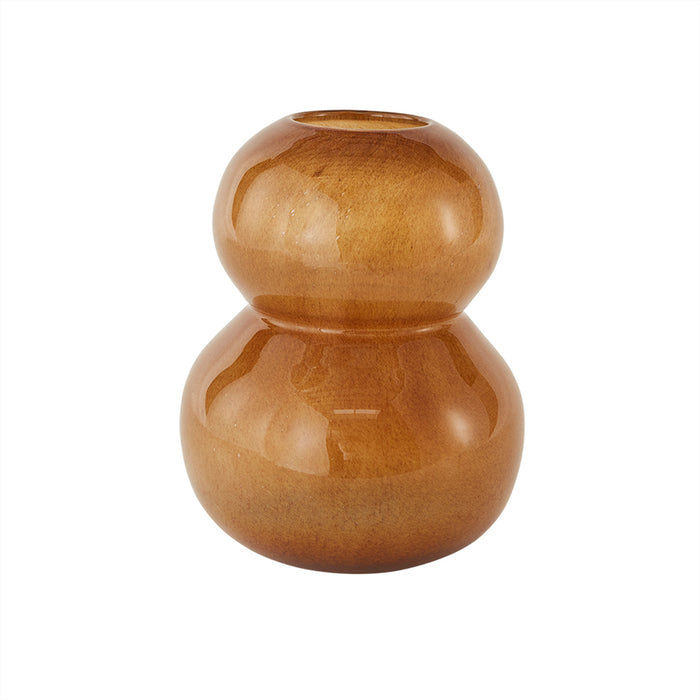 Lasi Vase Groß Ockergelb