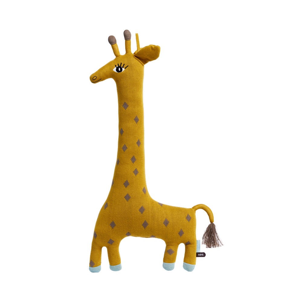Plush toy giraffe cotton yellow