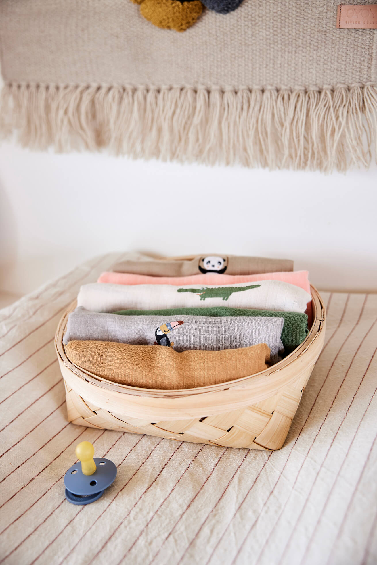 Muslin cloths 2-pack Organic cotton Grey Brown