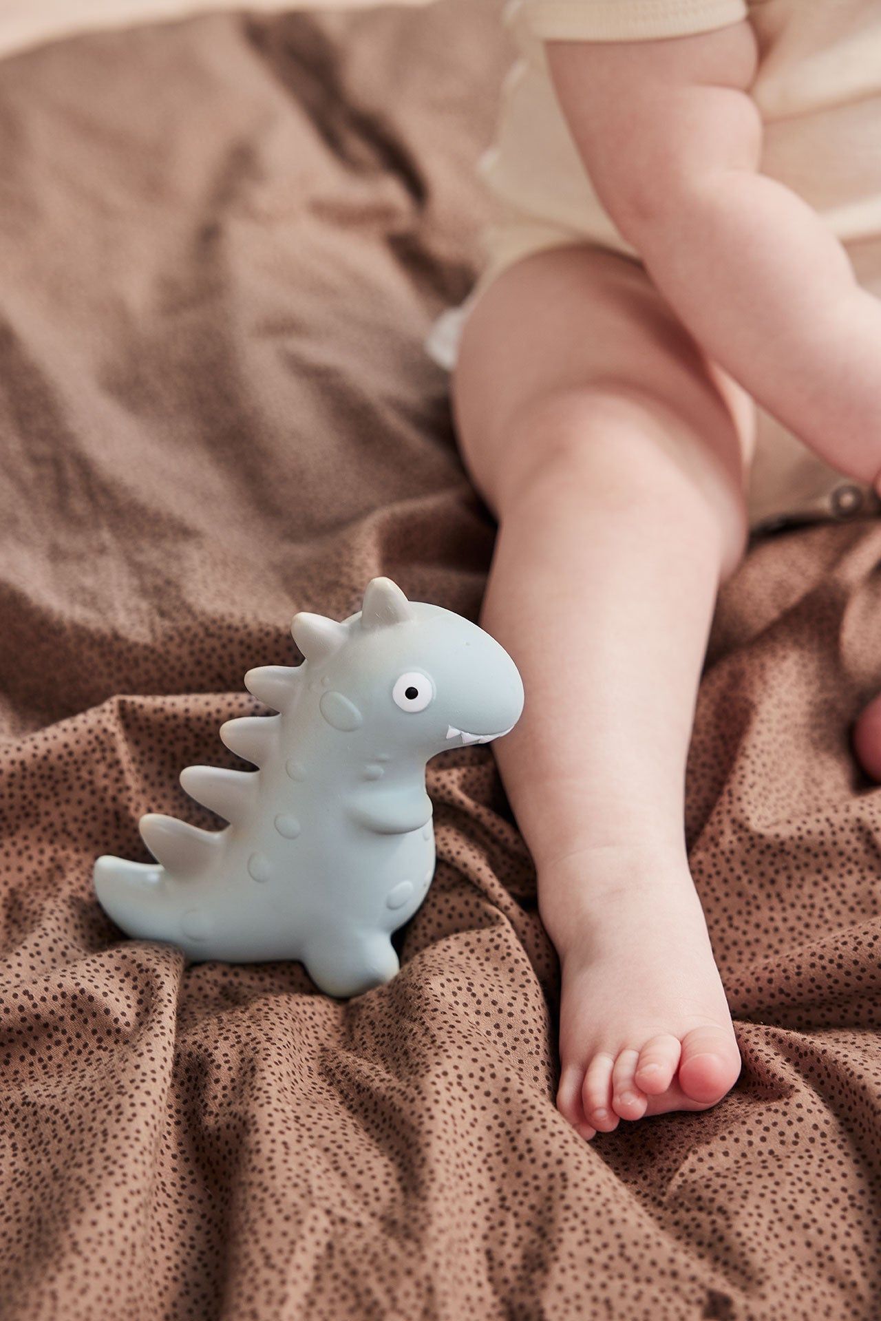 Dino Teether Rubber Grey