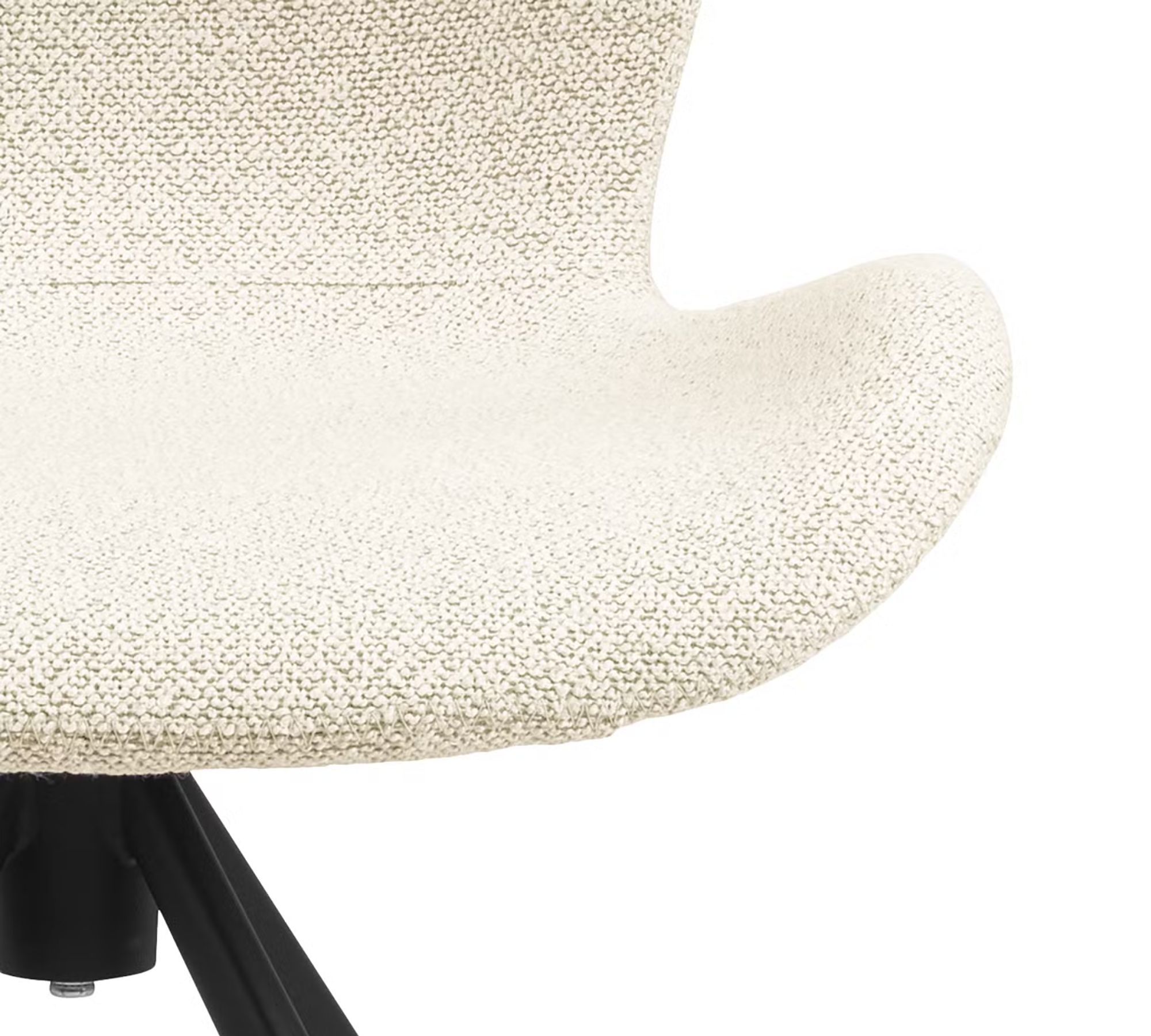 2x Swivel Armchair Bouclé Cream