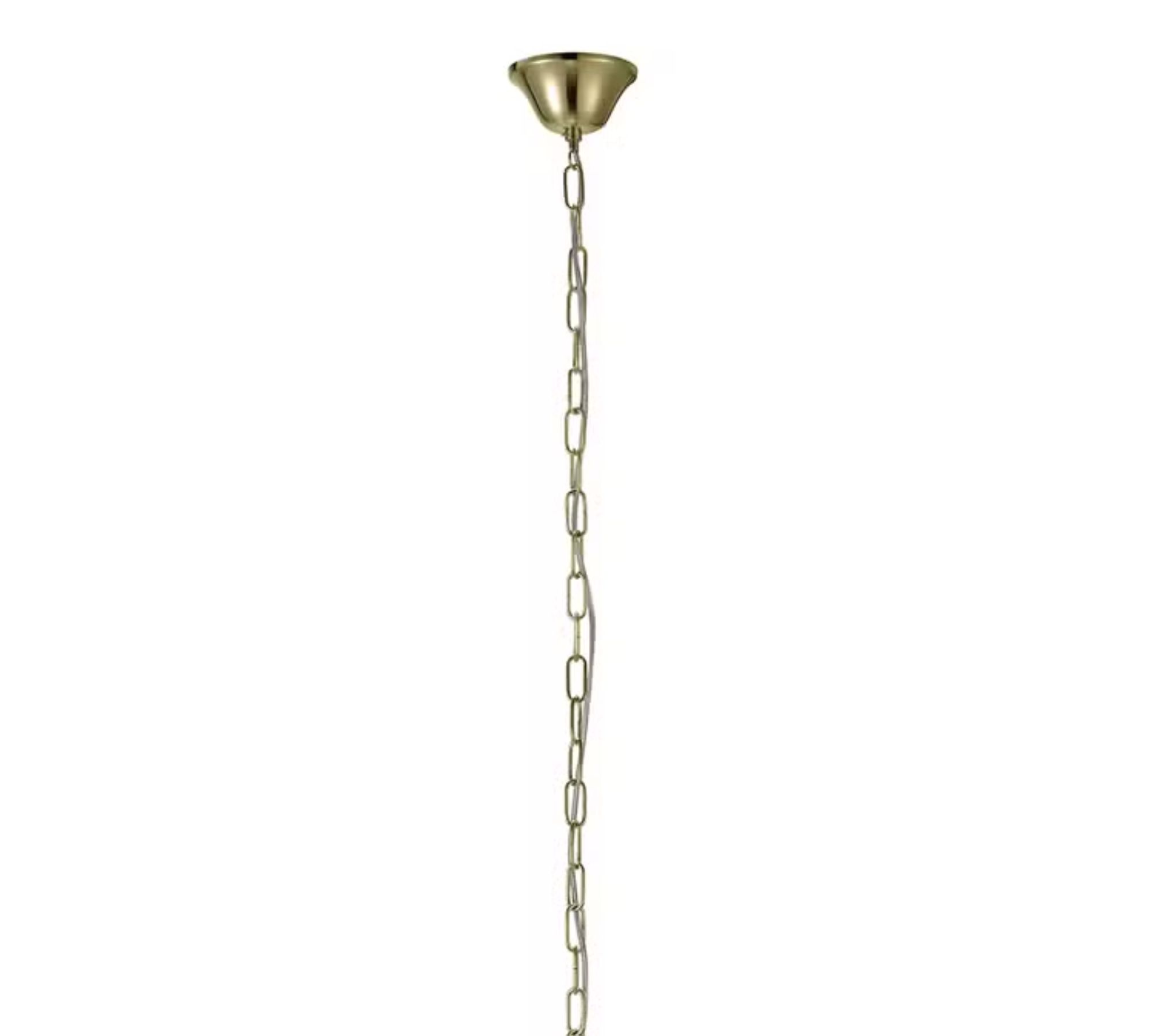 Chandelier 1-light Crystal glass Stainless steel Gold