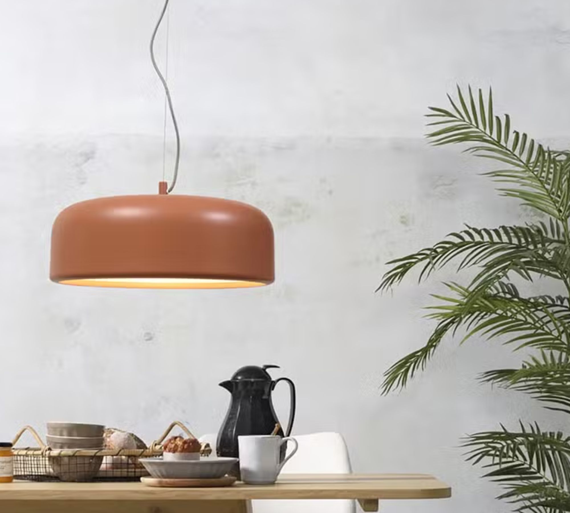 Pendant lamp 1-light iron terracotta