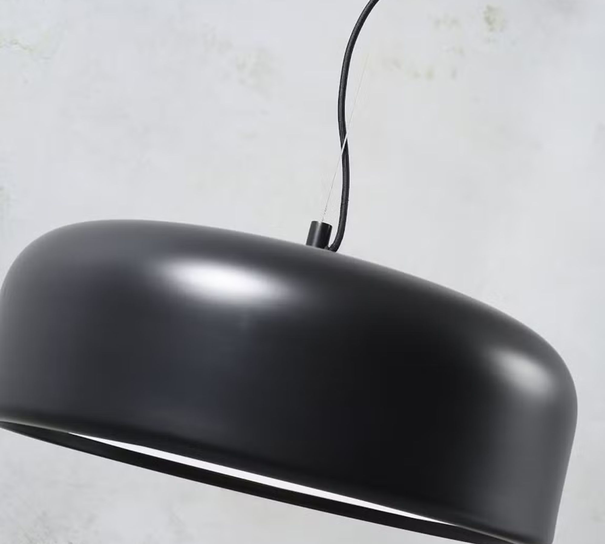 Pendant lamp 1-bulb iron black