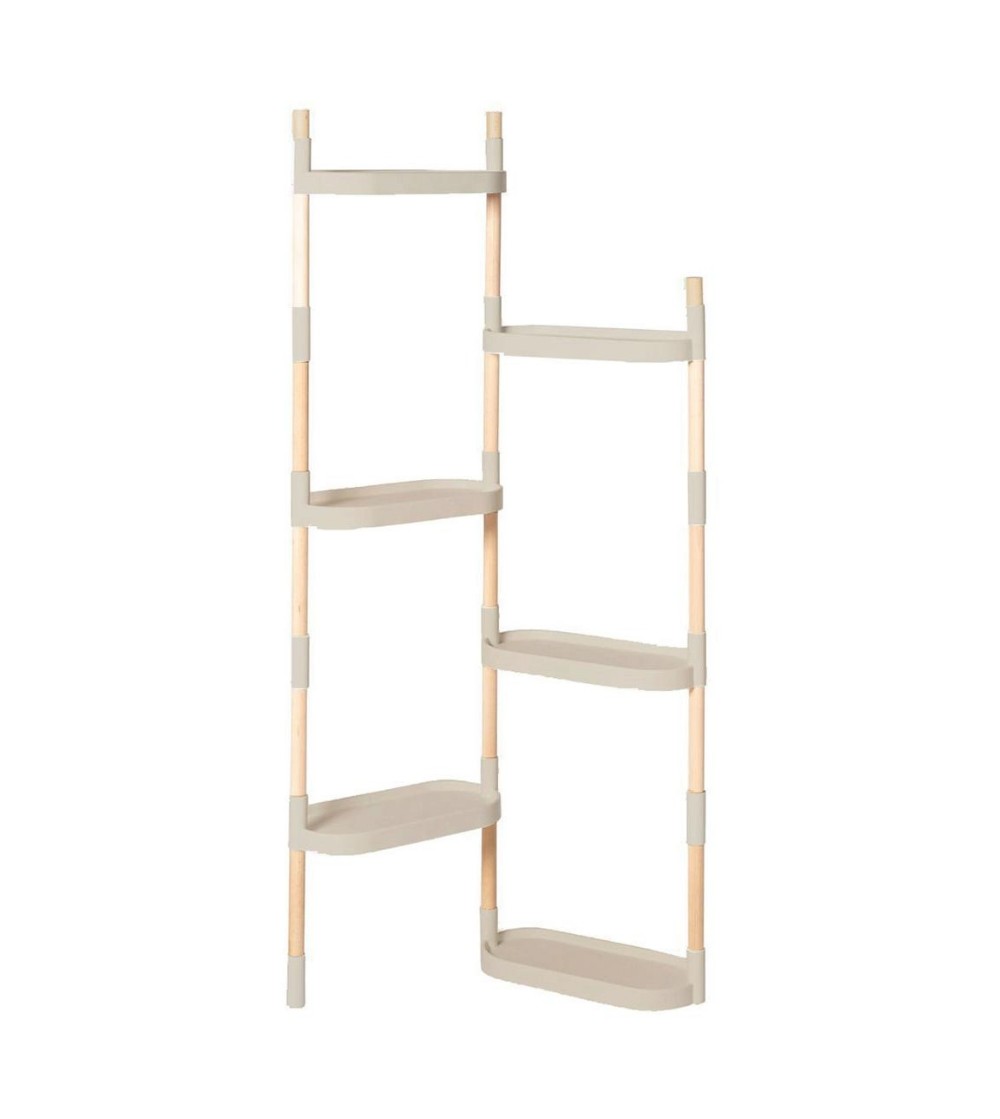 Modular plant stand with 6 shelves Grey