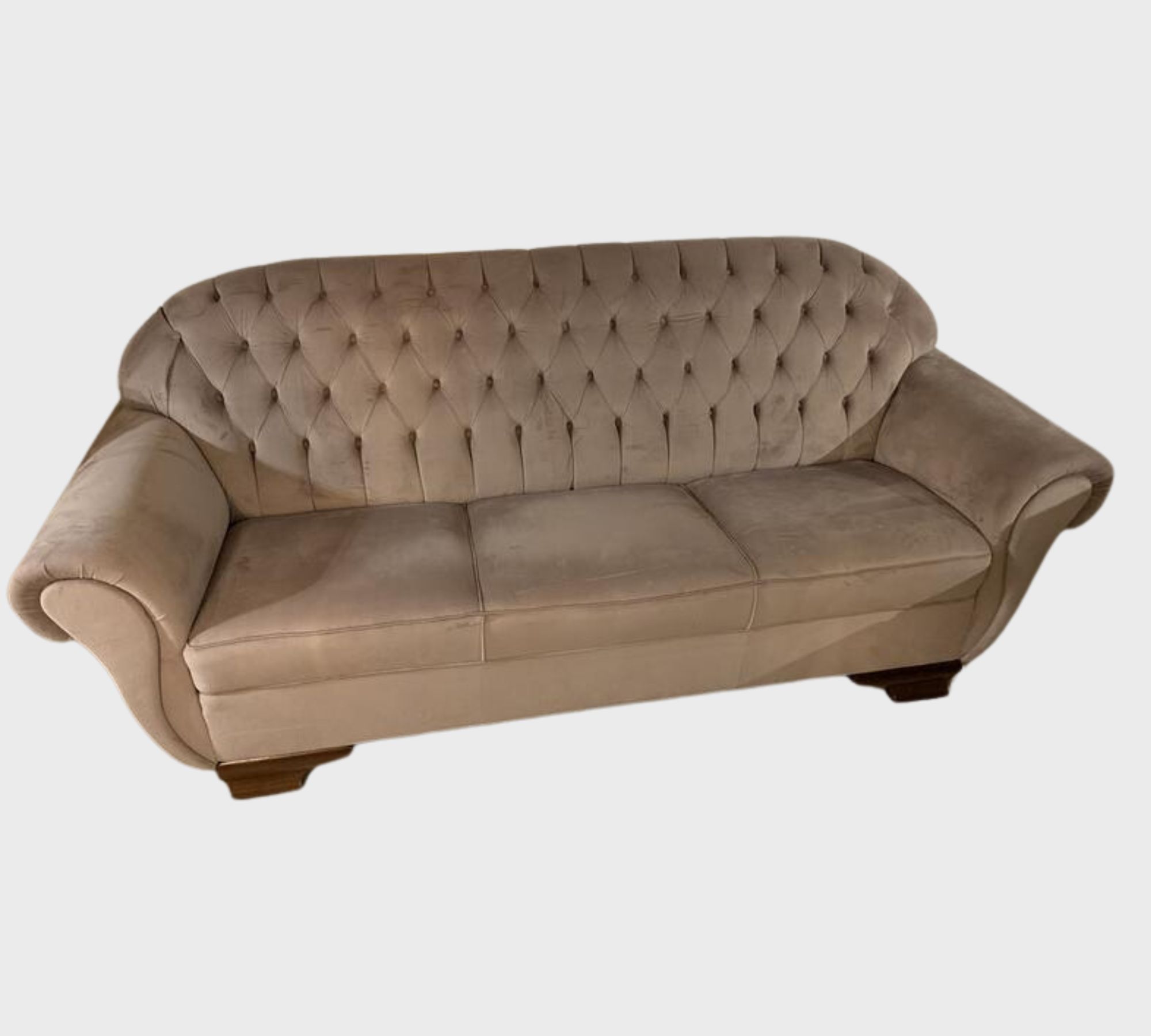Sofa 3-Sitzer Samt Rosa