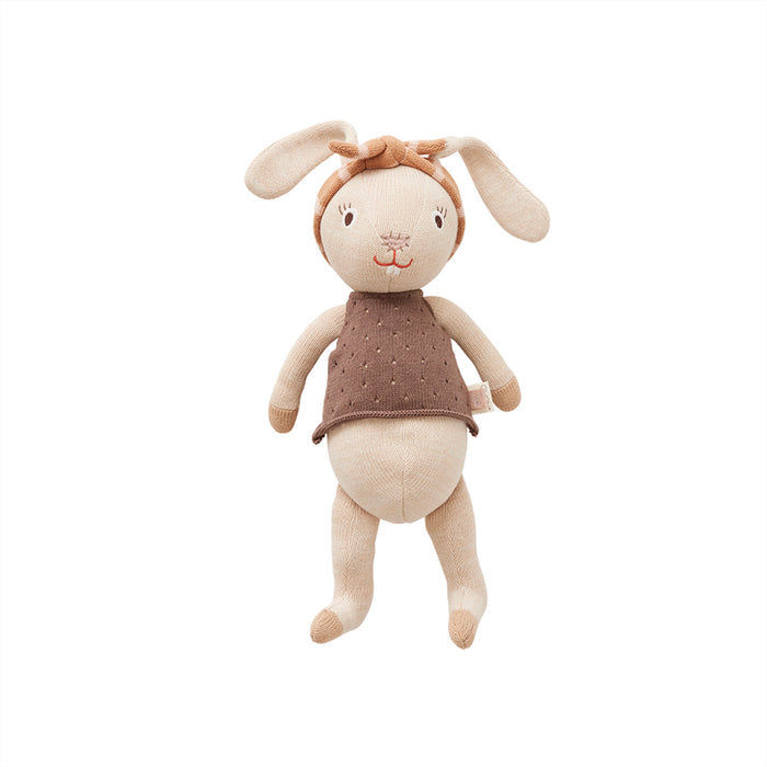 Plush toy rabbit cotton beige