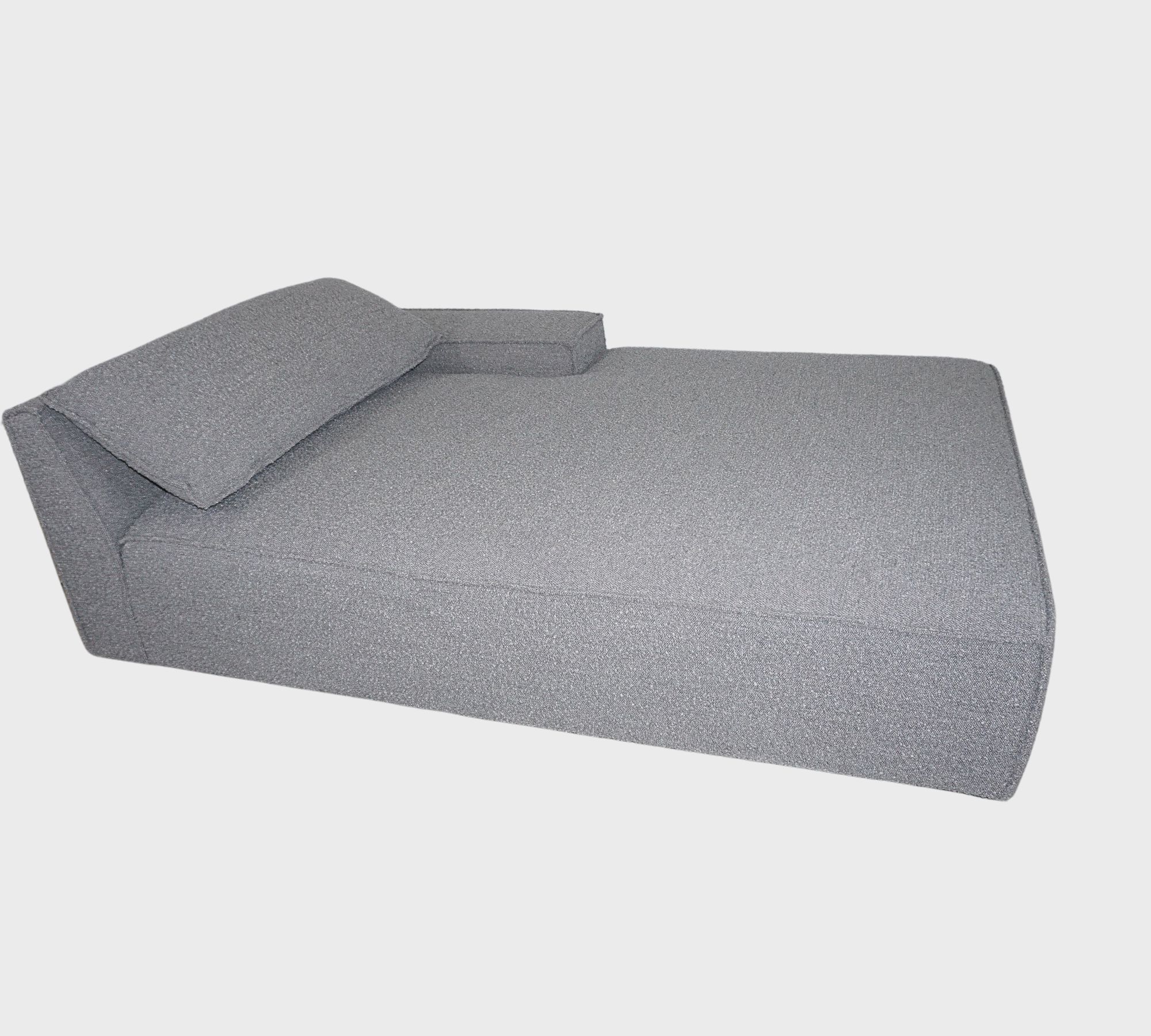 Daphne 1-seater chaise lounge right Maya Warm Grey
