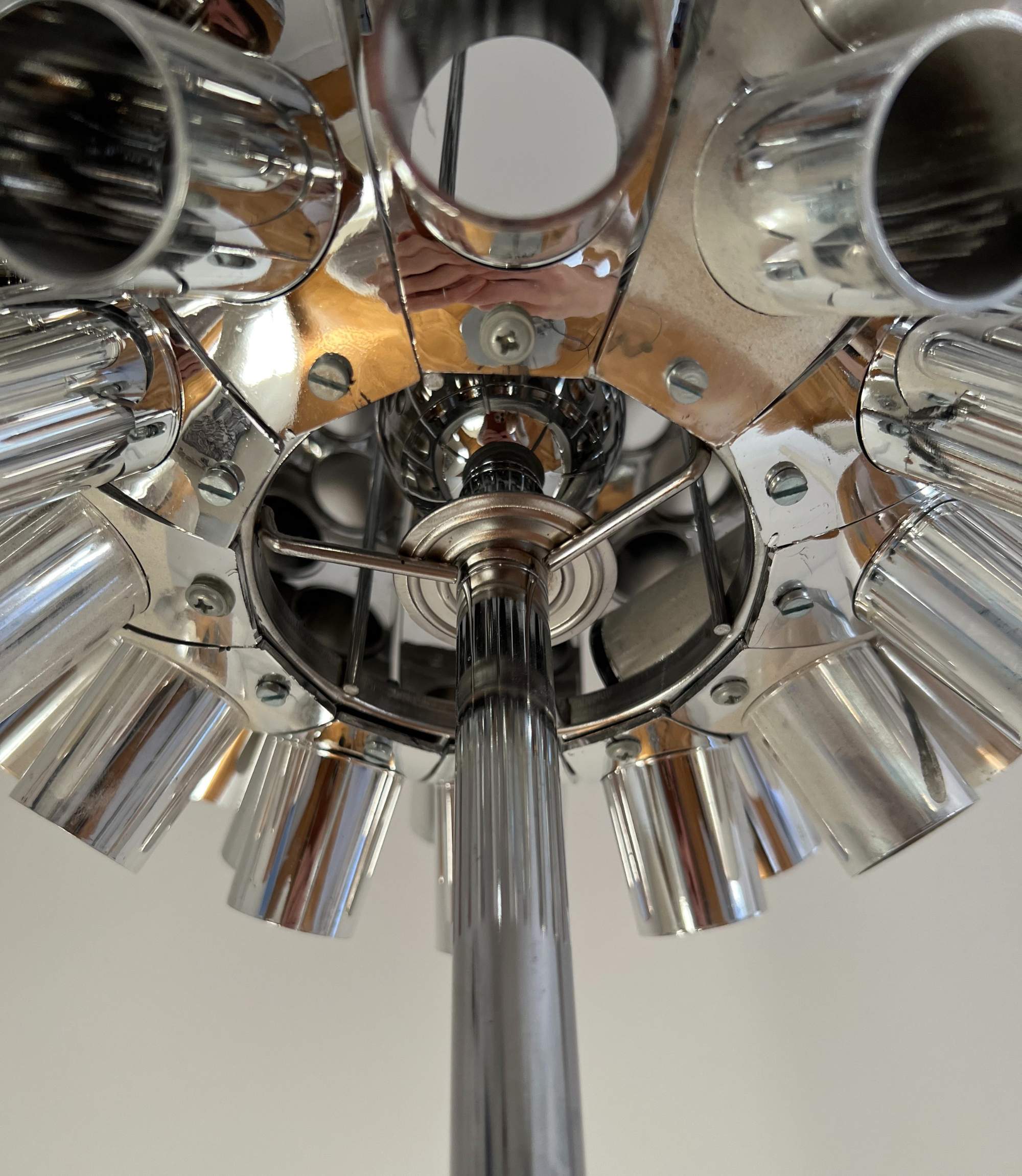 Stehleuchte Chrom Space Age
