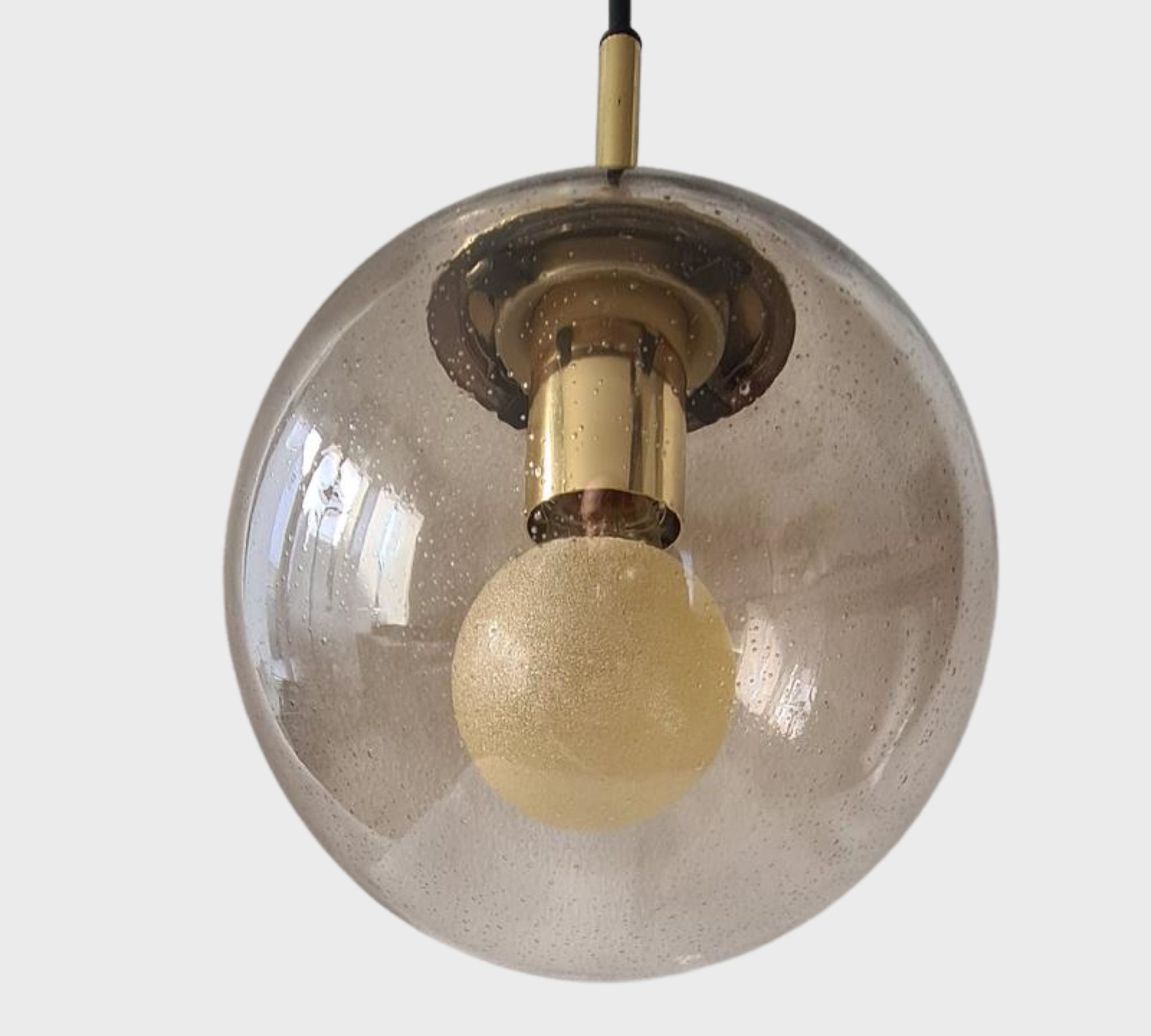 P193 4106 Pendant light smoked glass gold