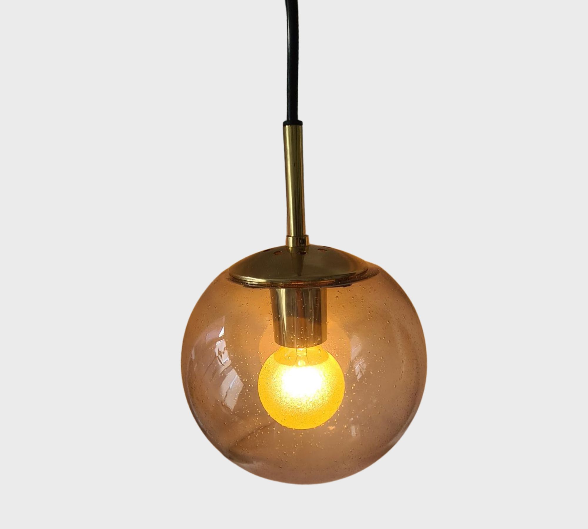 P193 4106 Pendant light smoked glass gold