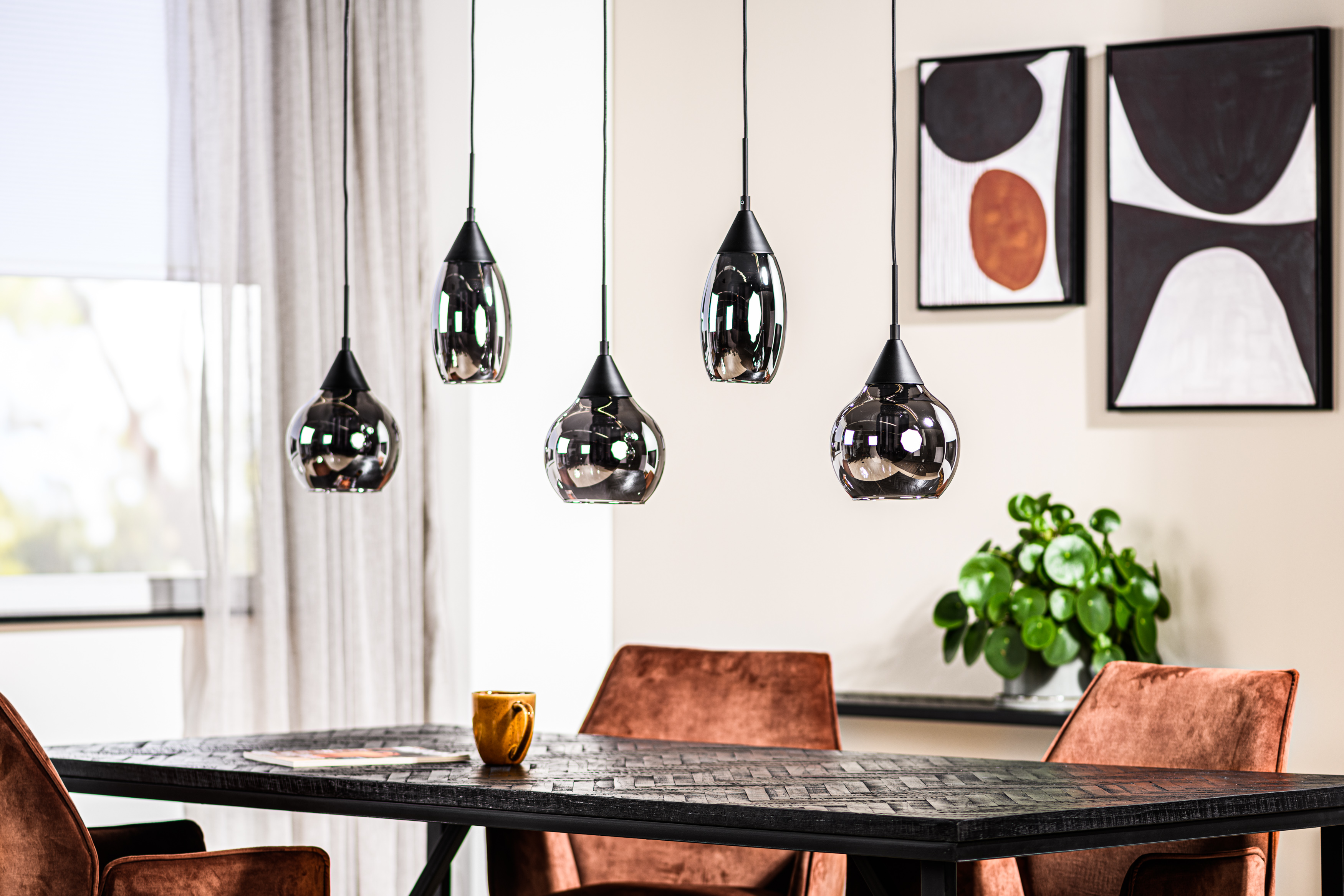 Pendant Light Smoked Glass Grey