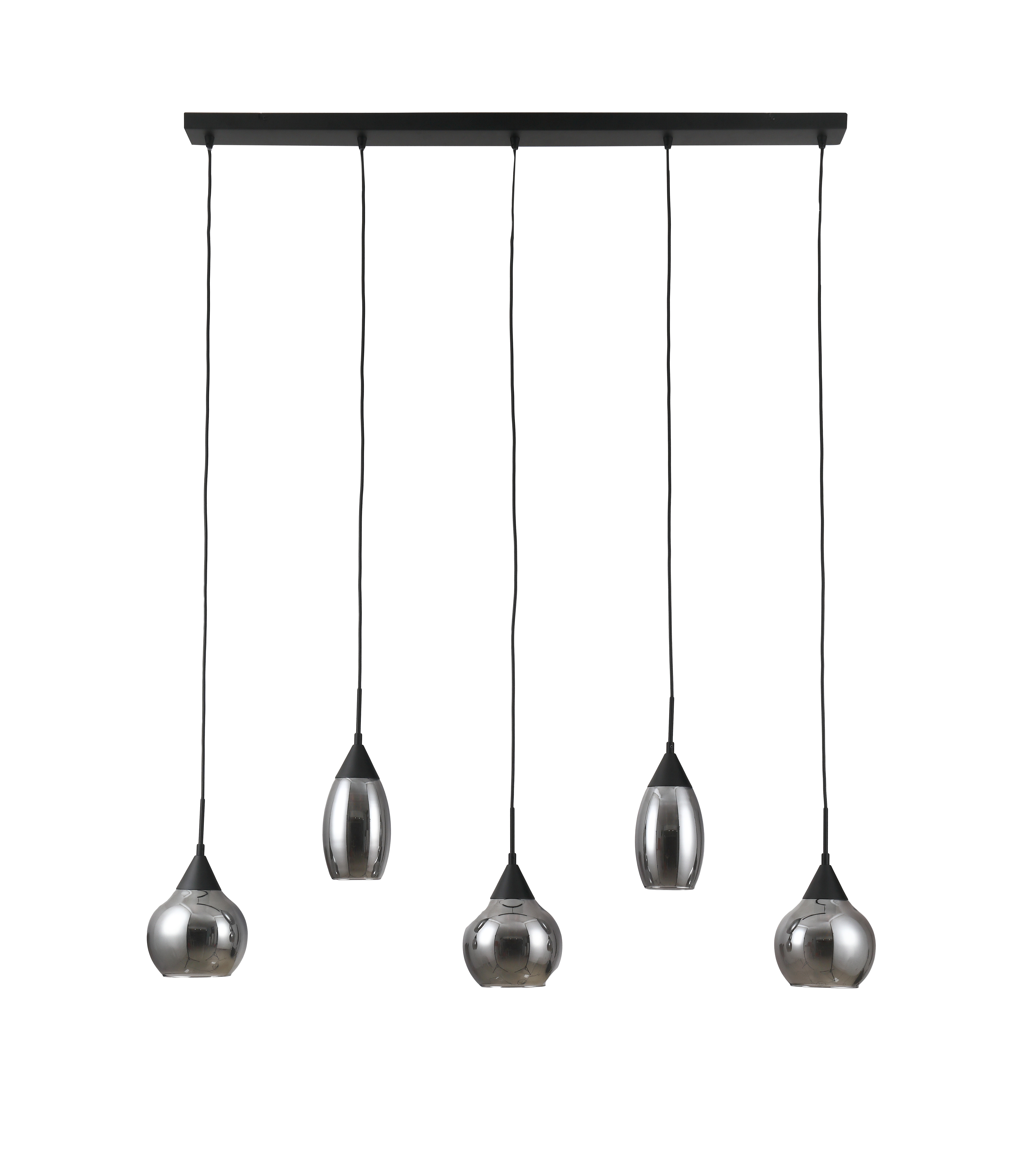 Lampada a sospensione vetro fumé grigio