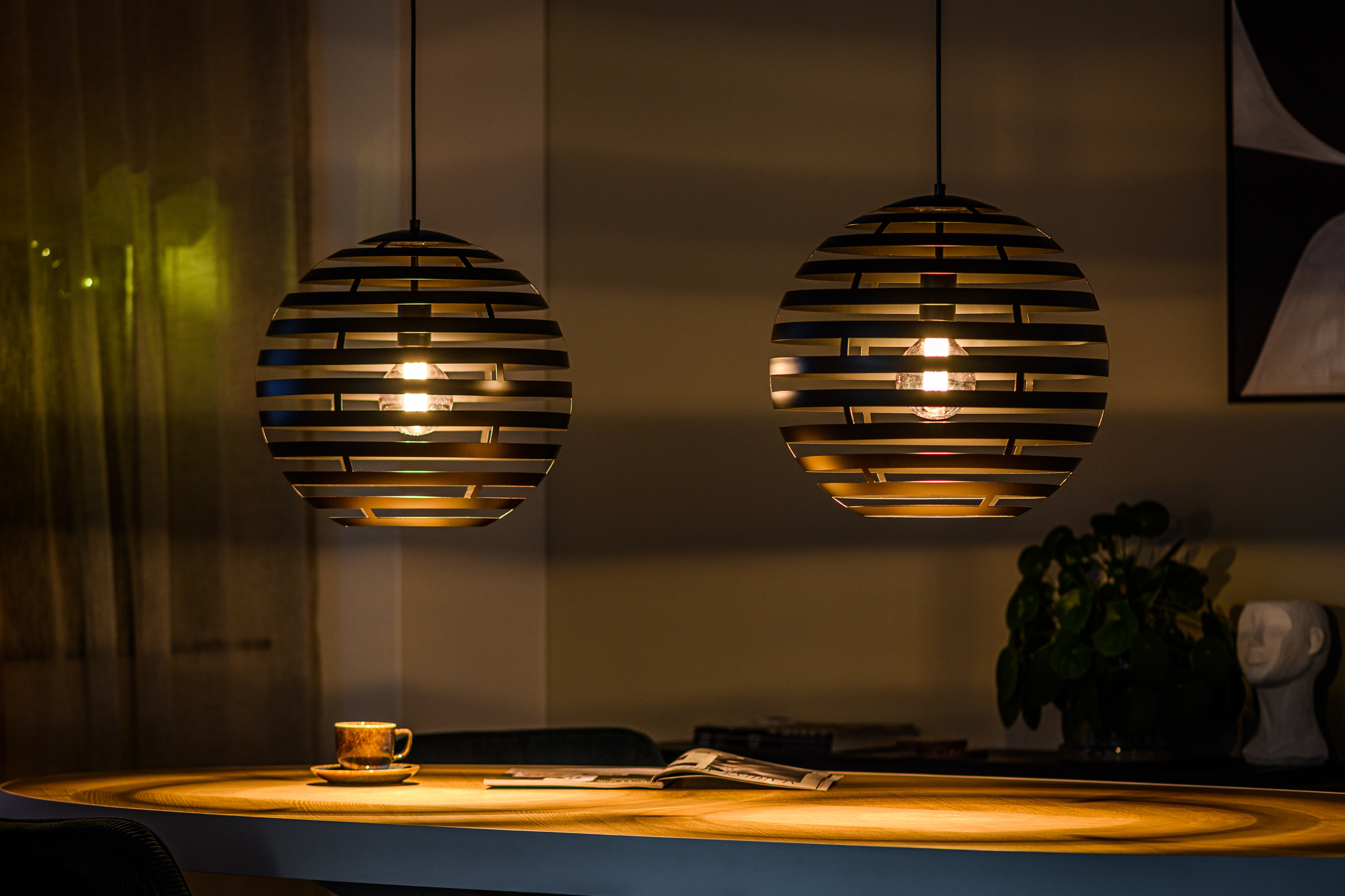 Pendant lamp Metal Black