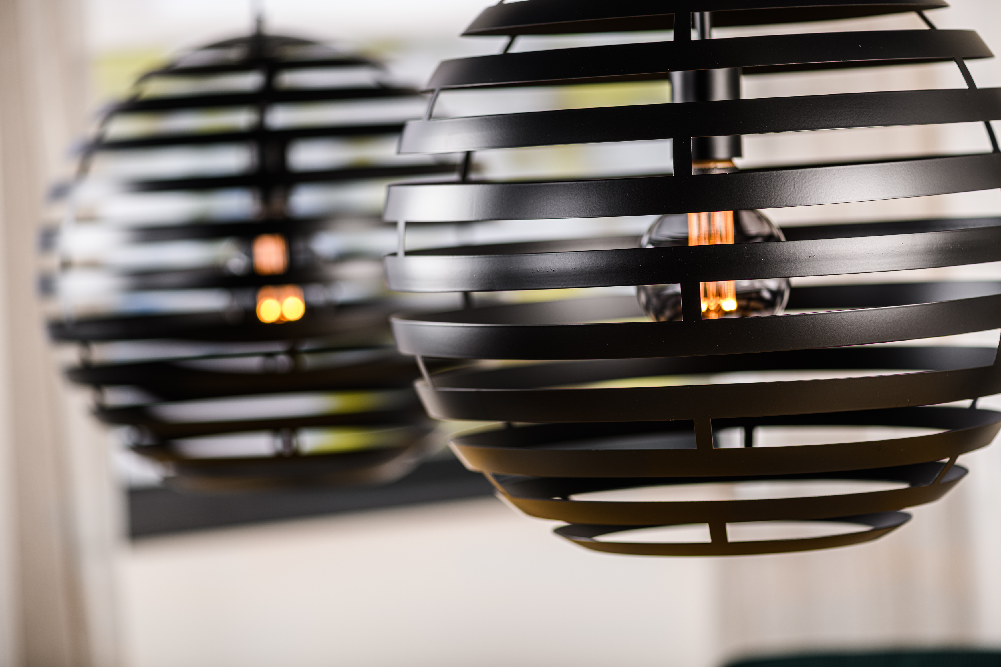 Pendant lamp Metal Black