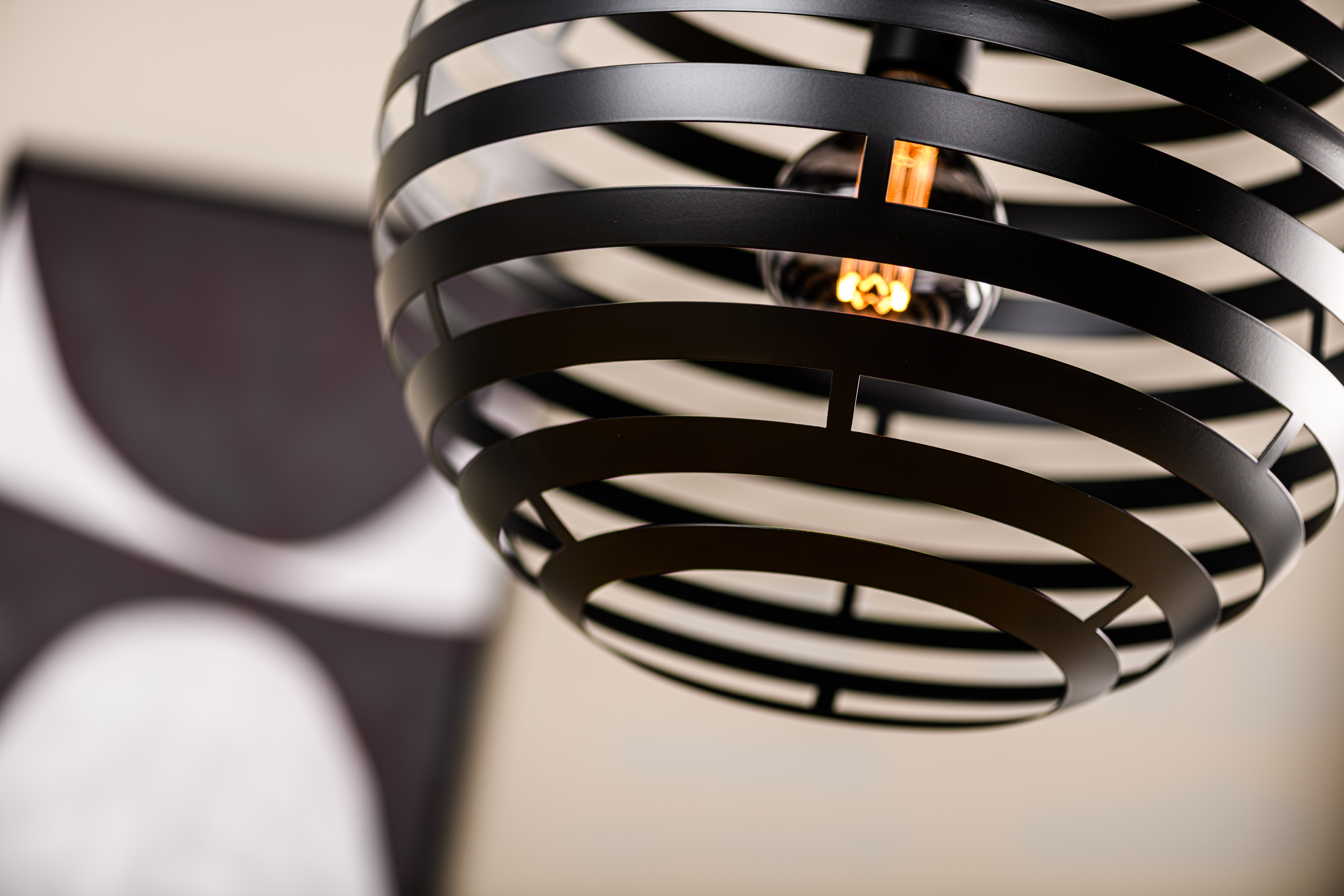 Pendant lamp Metal Black