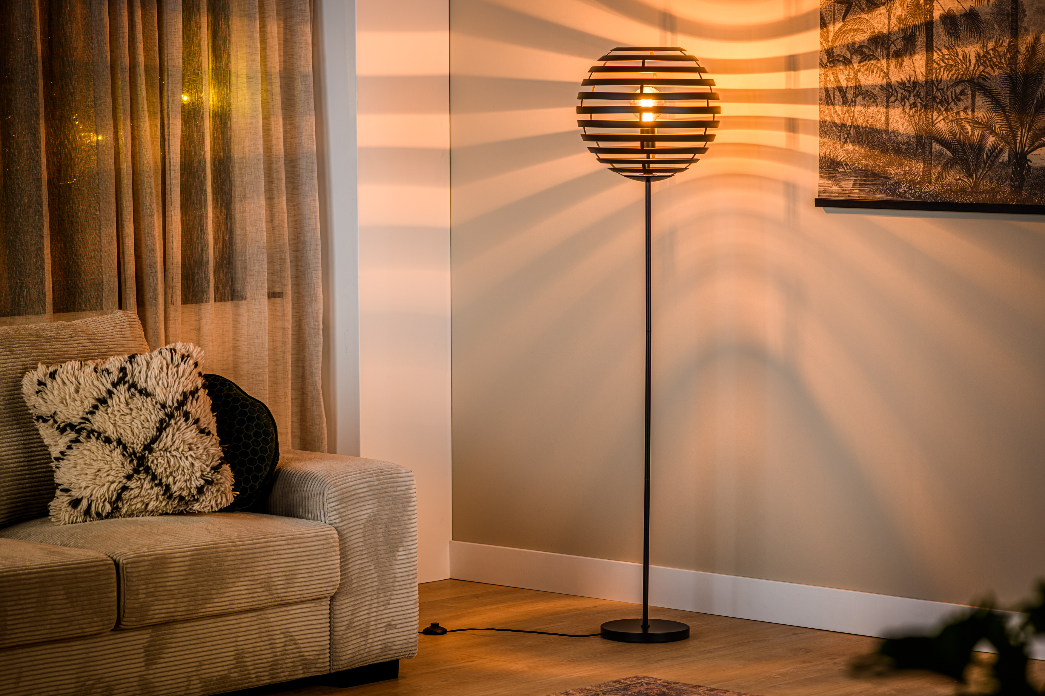 Standing lamp metal Black
