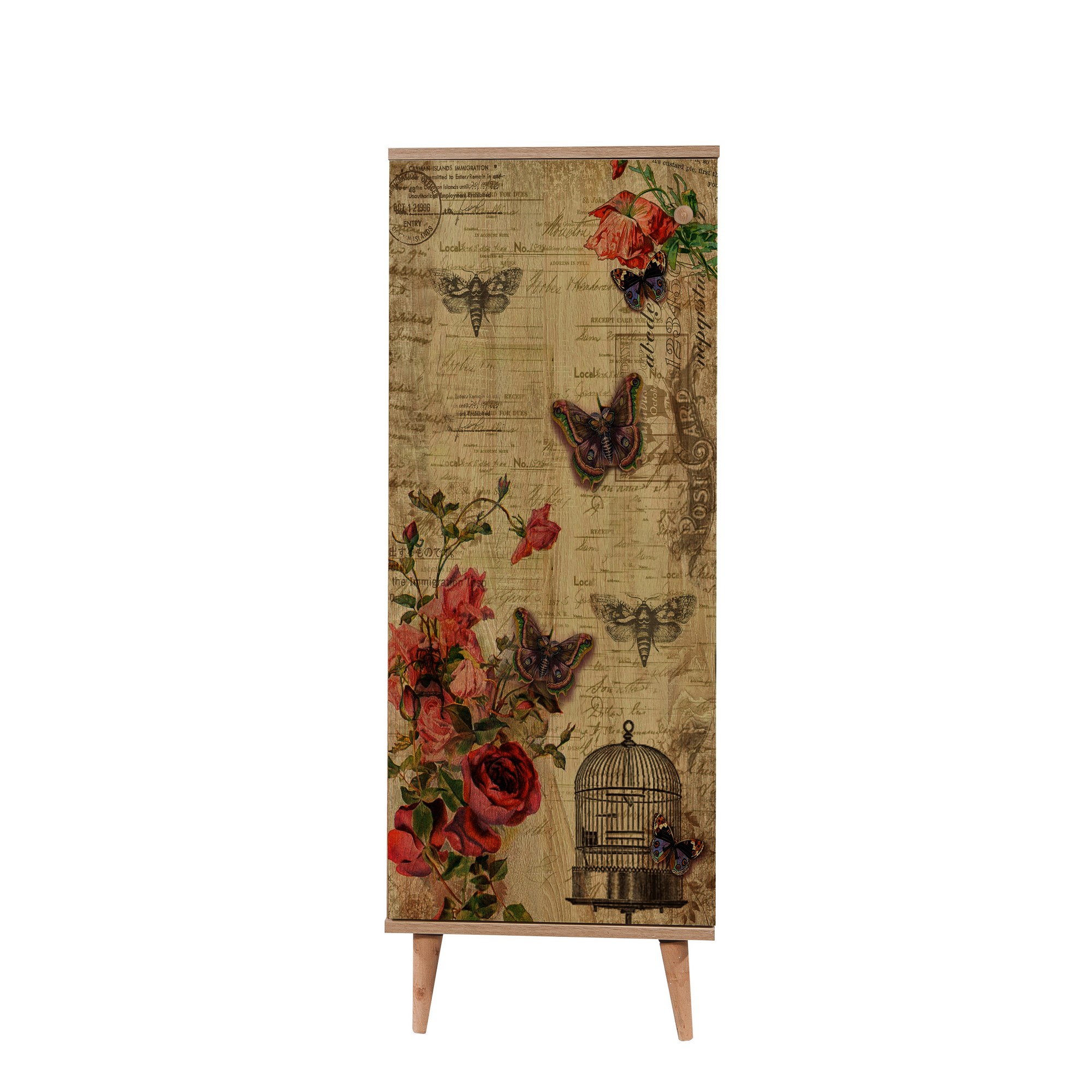 Filinta Shoe cabinet Wood veneer Sonoma Oak brown