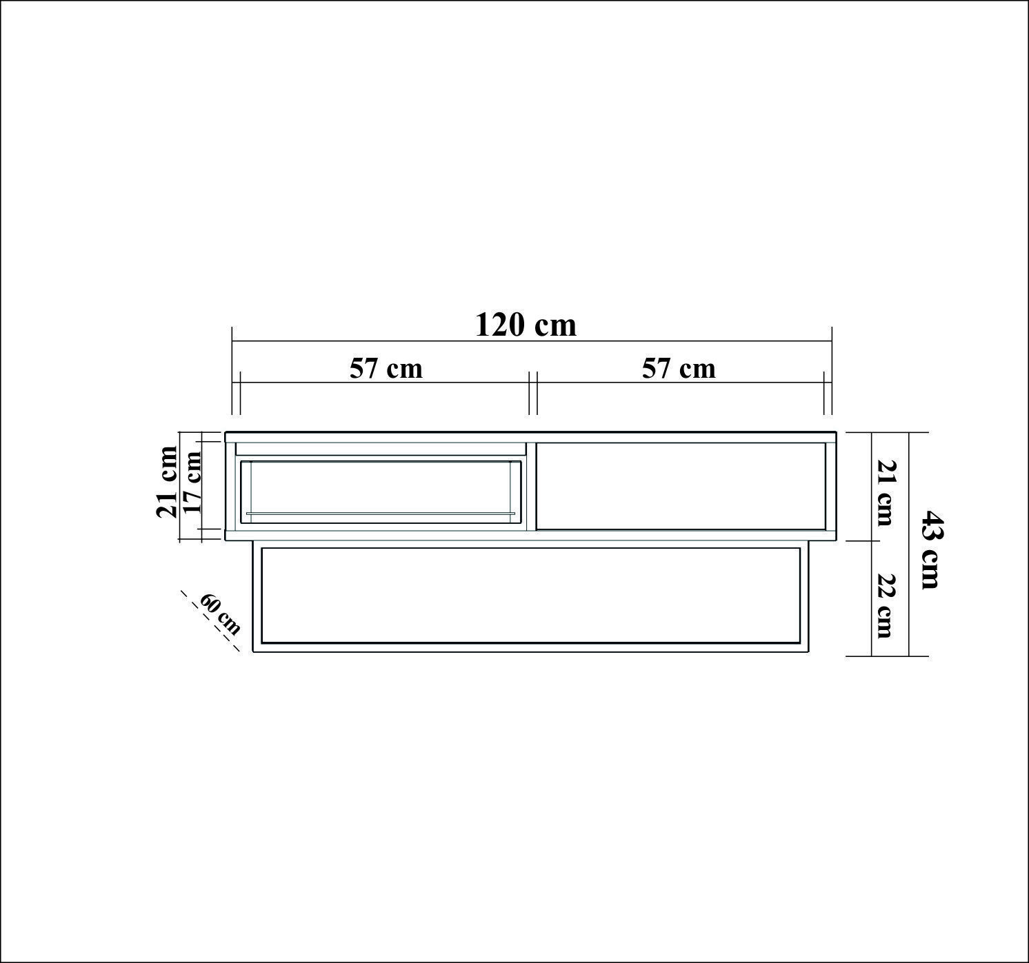 Dale Couchtisch Holzfurnier Schwarz