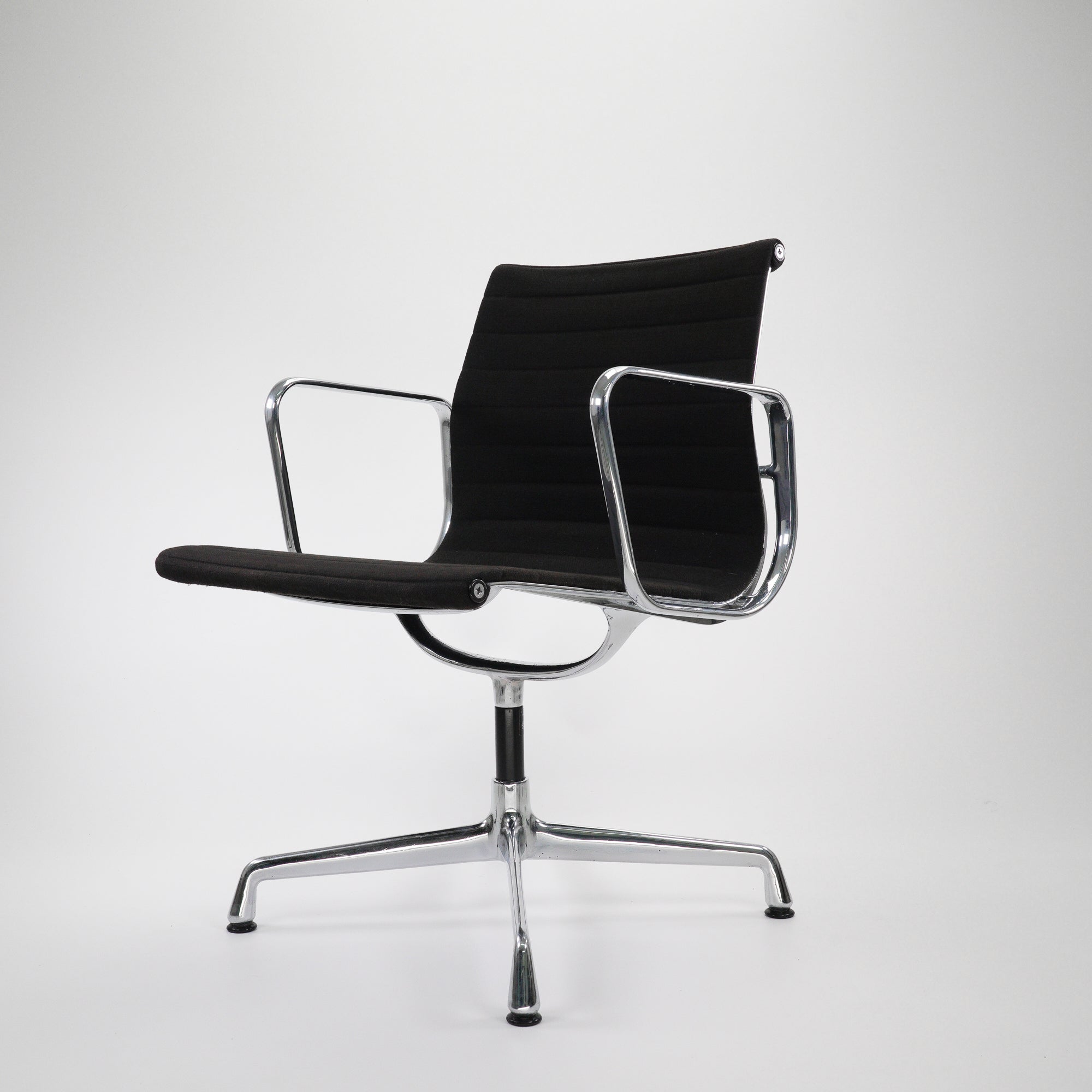 EA107 Chair Chrome Hopsack Black by Vitra