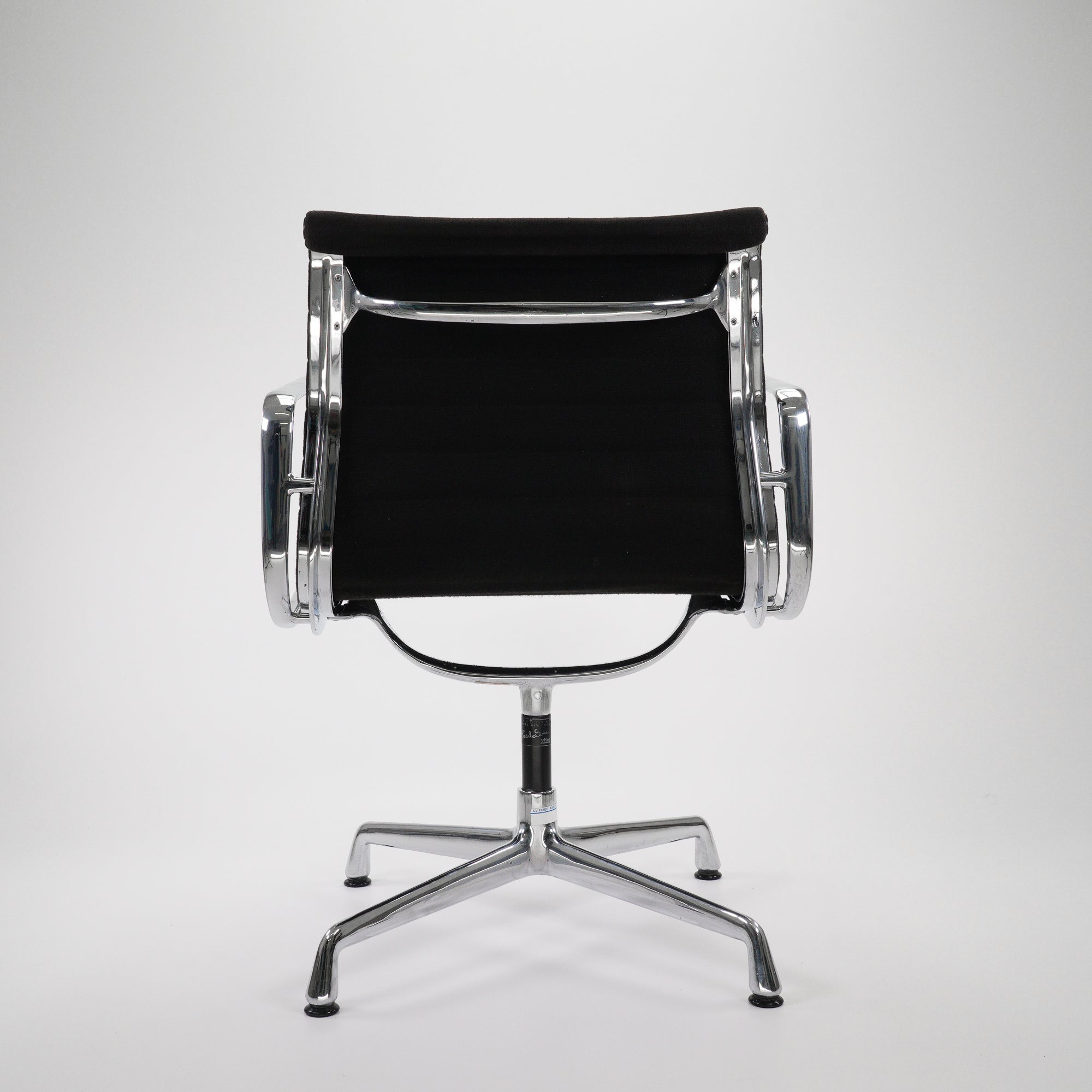 EA107 Chair Chrome Hopsack Black by Vitra