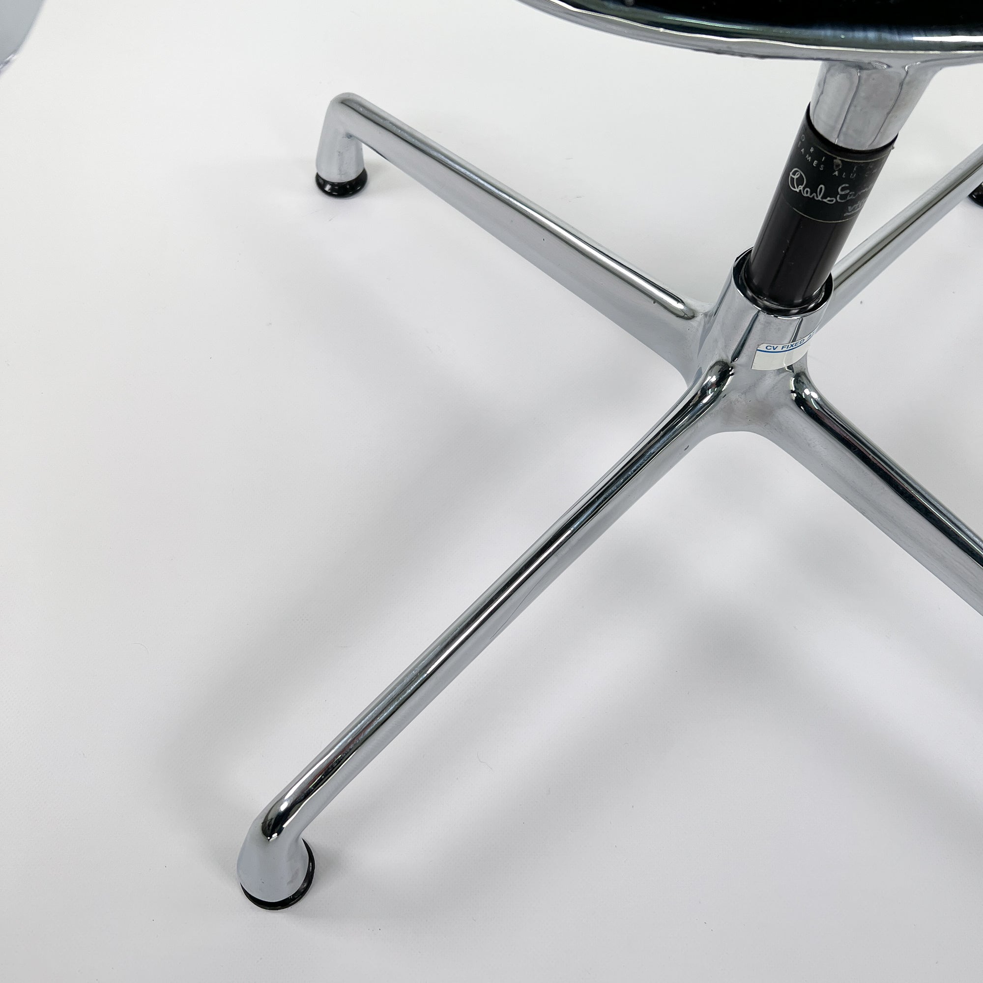 EA107 Chair Chrome Hopsack Black by Vitra