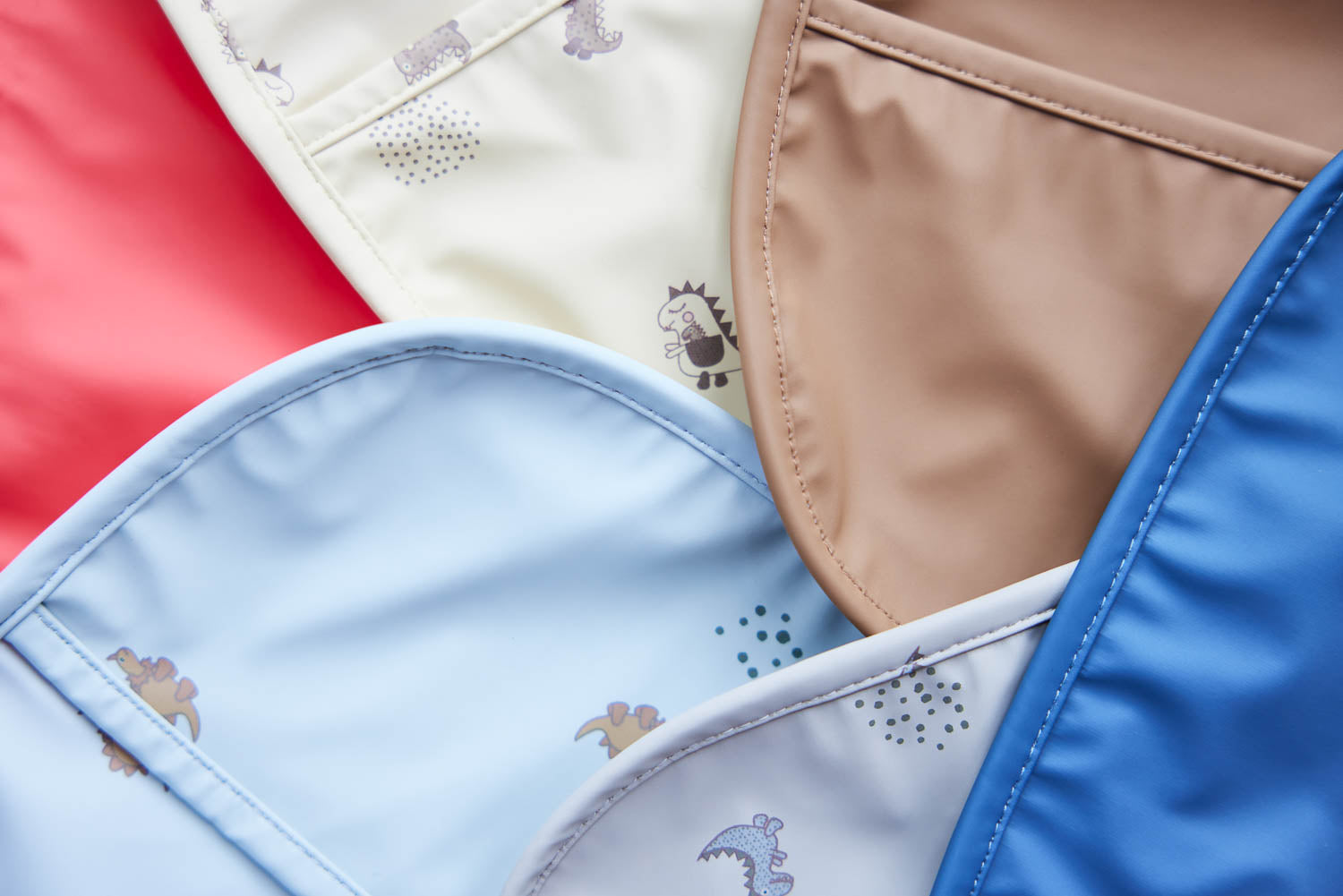 2x Dinosaur Bibs Multicolored