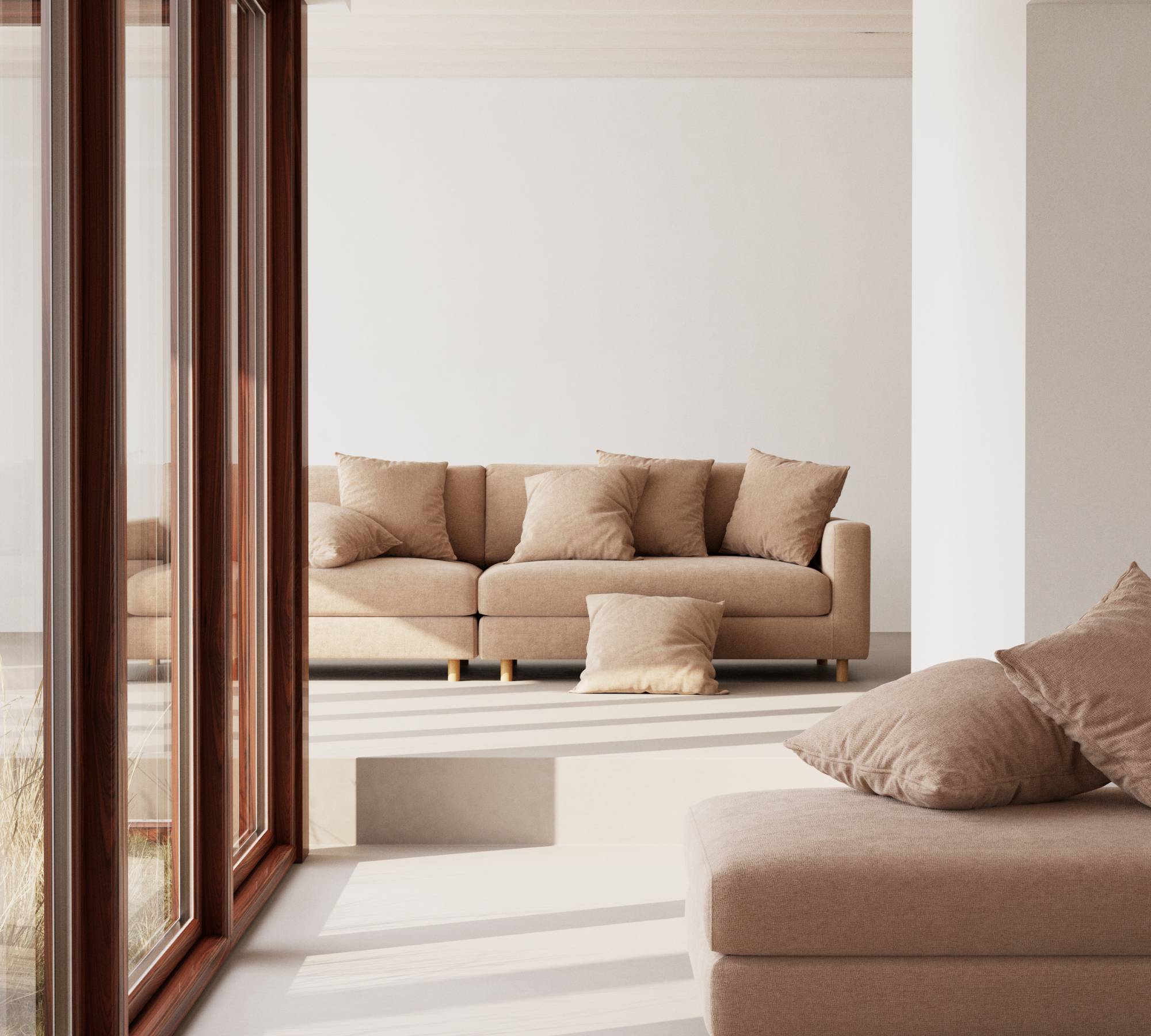 Douglas Sofa 4-seater Aulla Caramel