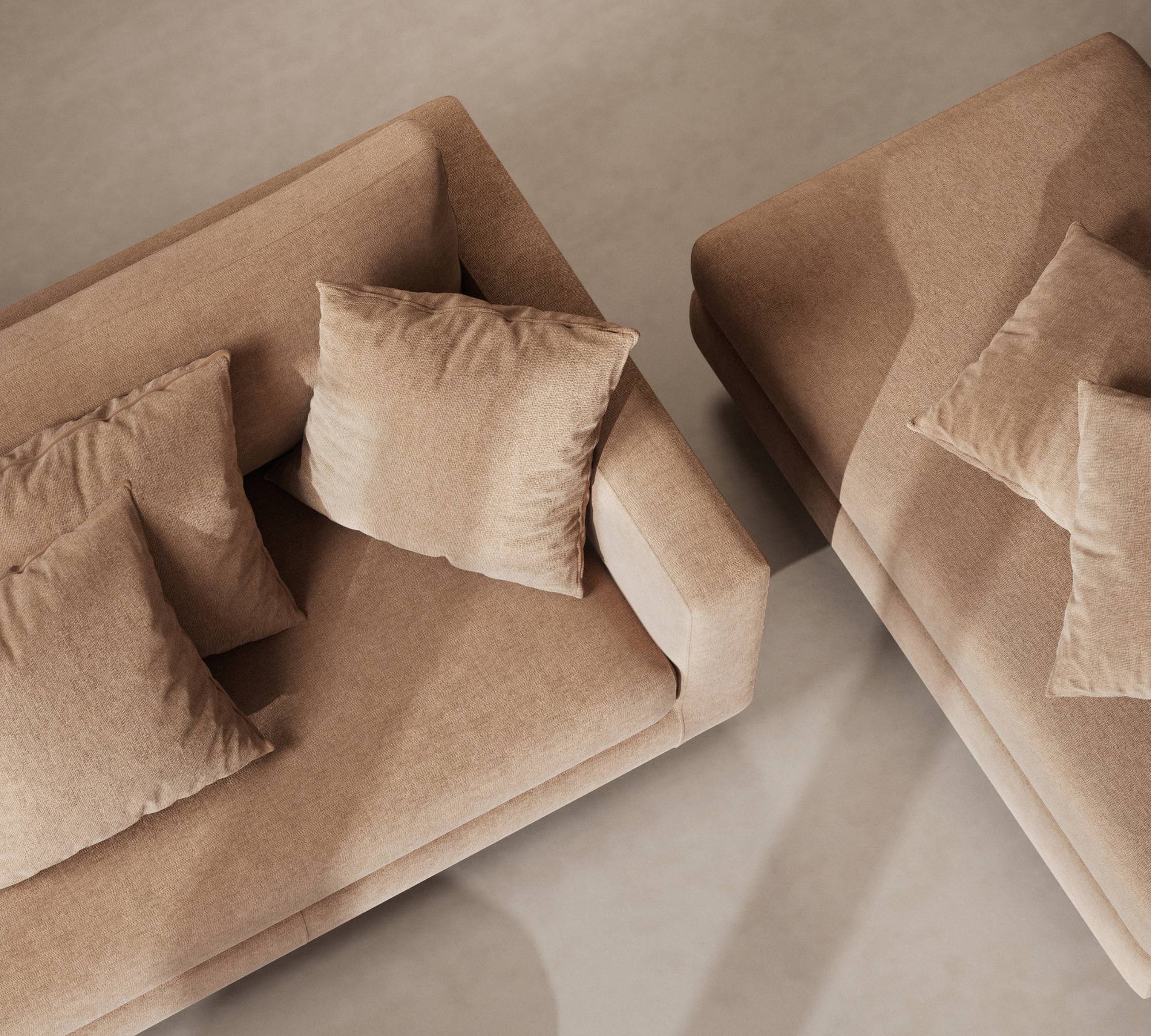Douglas Sofa 4-seater Aulla Caramel