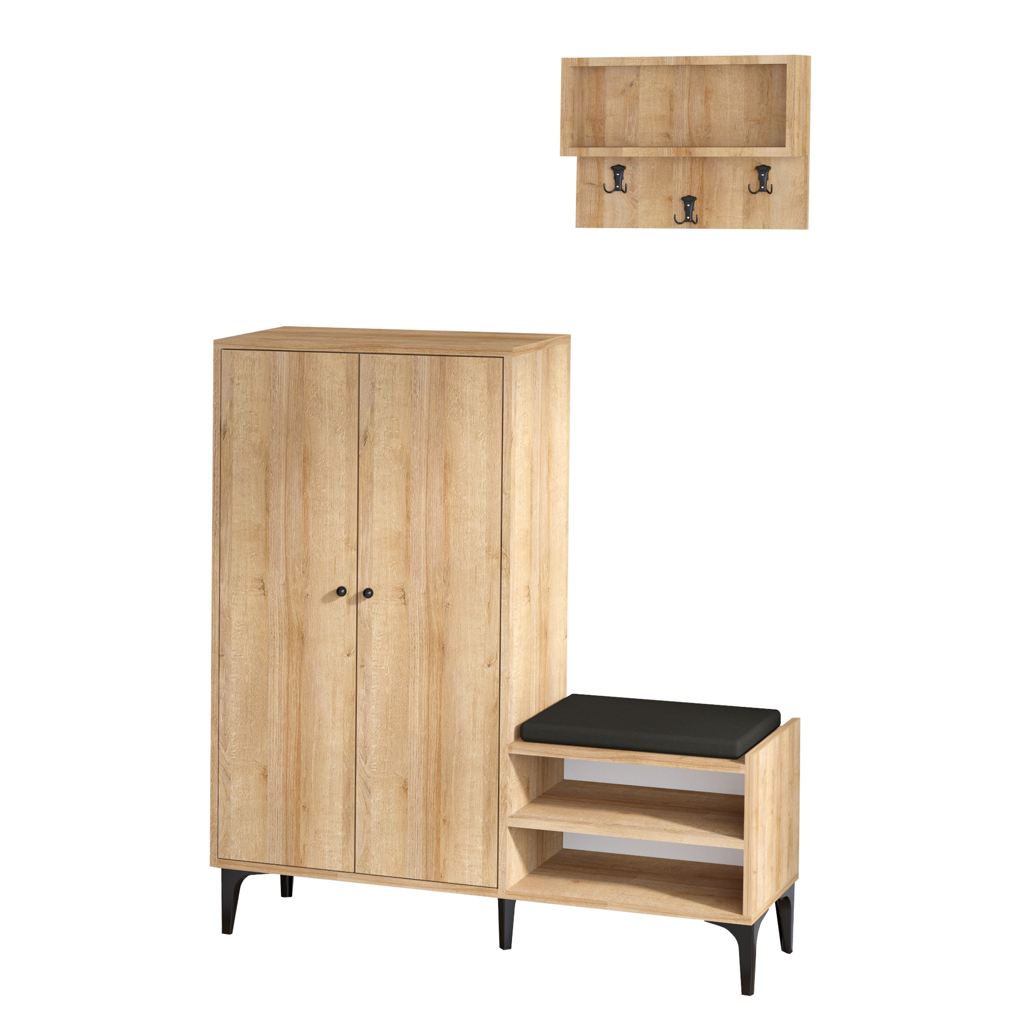 Shoe cabinet wood veneer