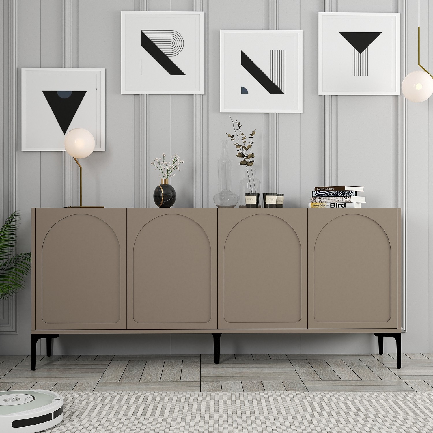 Lyon 79 Console Wood veneer Atlas Black