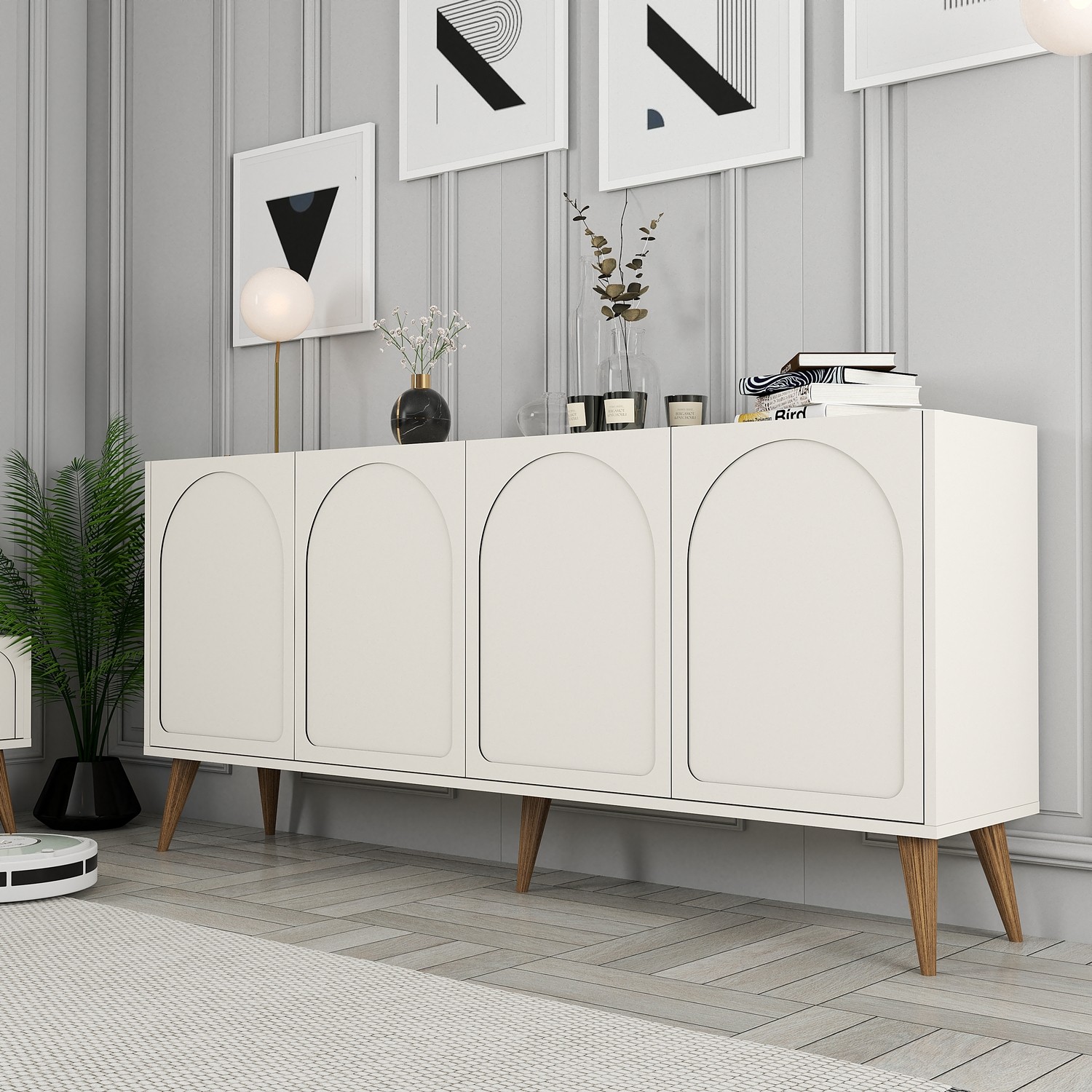 Lyon 81 Console Wood Veneer Cream