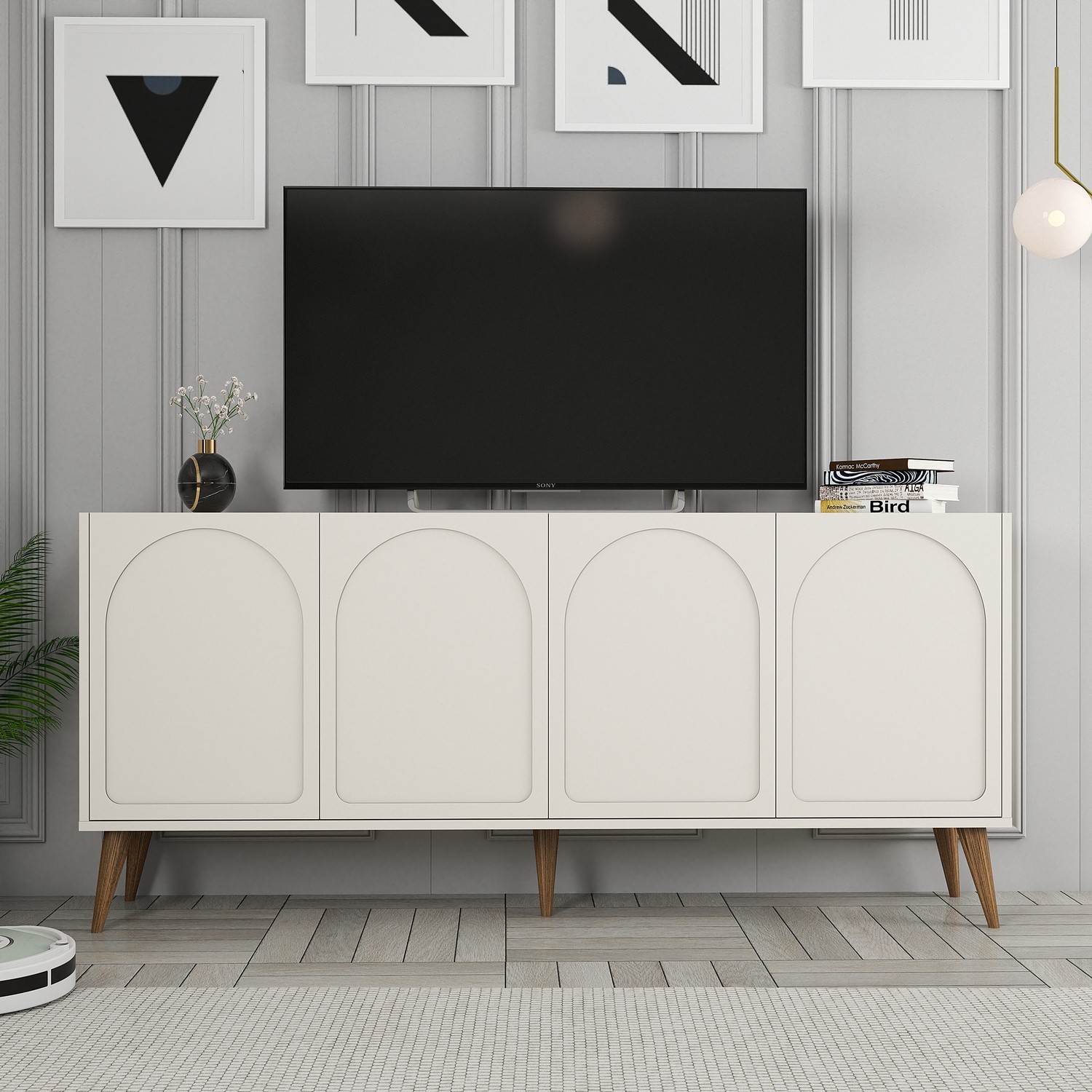 Lyon 81 Console Wood Veneer Cream