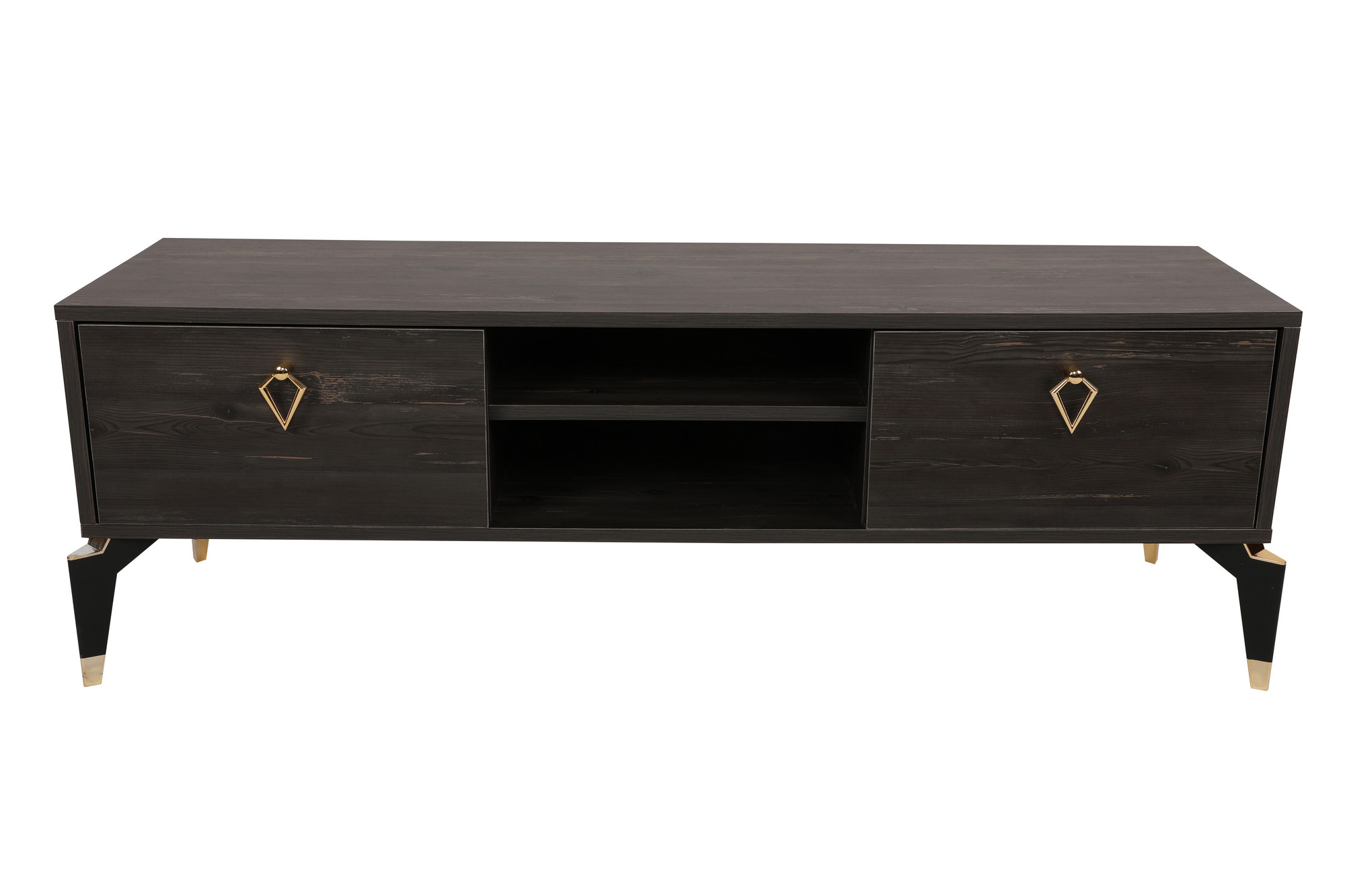 Posh Lowboard Holzfurnier Dunkelbraun