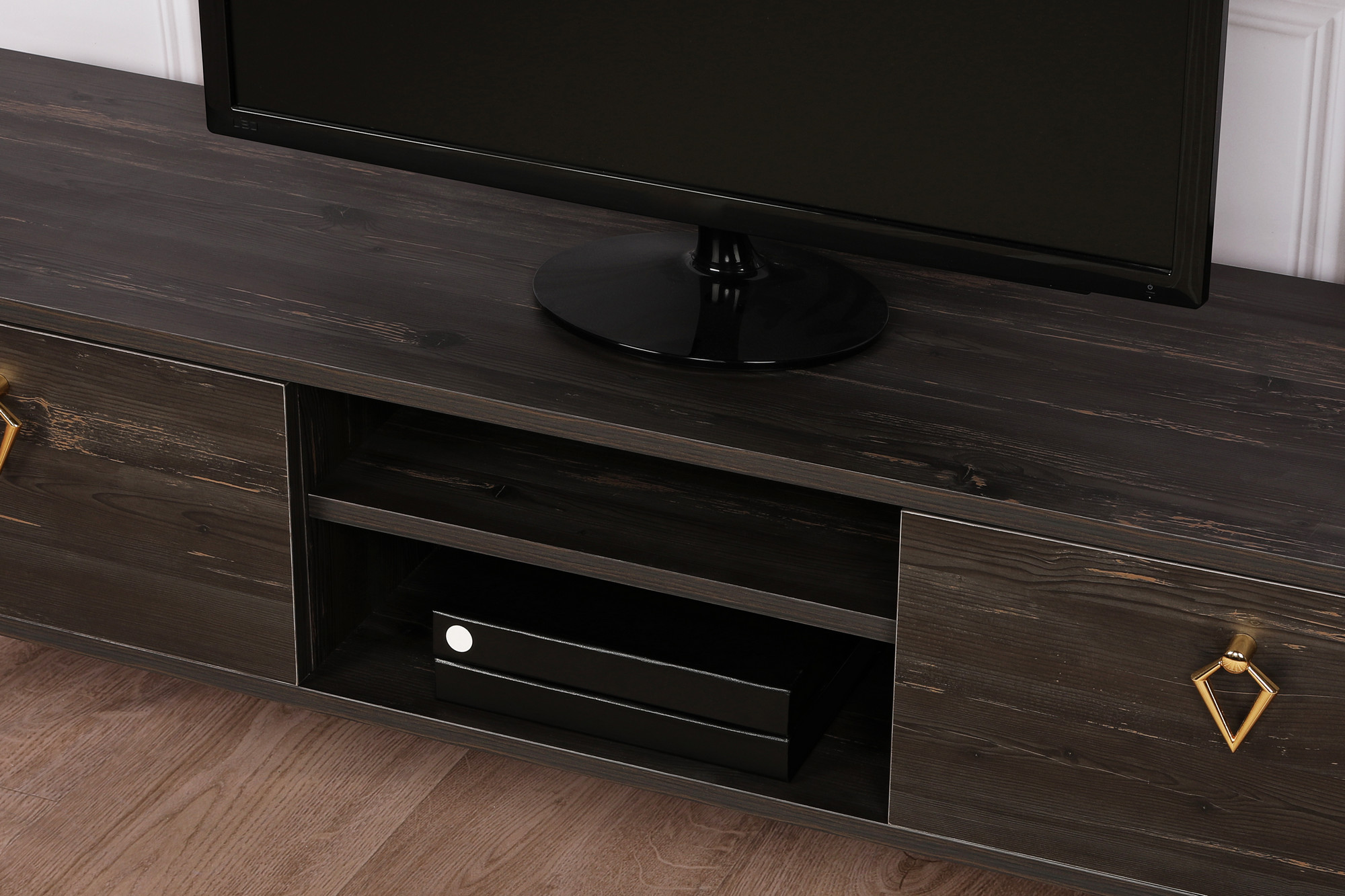 Posh Lowboard Holzfurnier Dunkelbraun