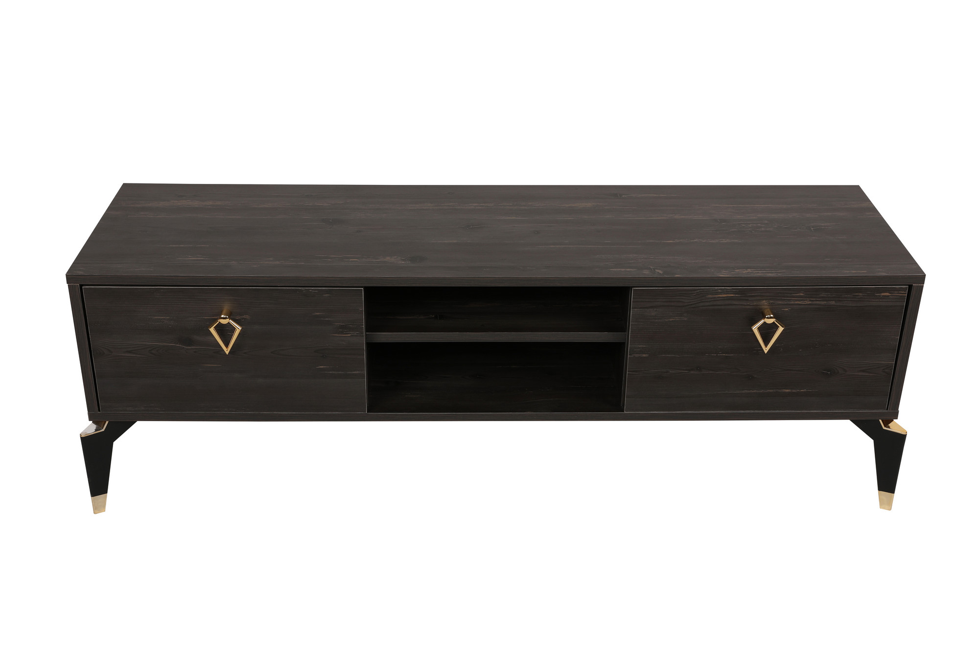 Posh Lowboard Holzfurnier Dunkelbraun