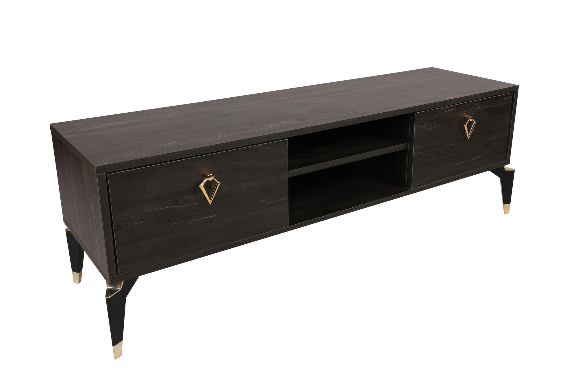 Posh Lowboard Holzfurnier Dunkelbraun