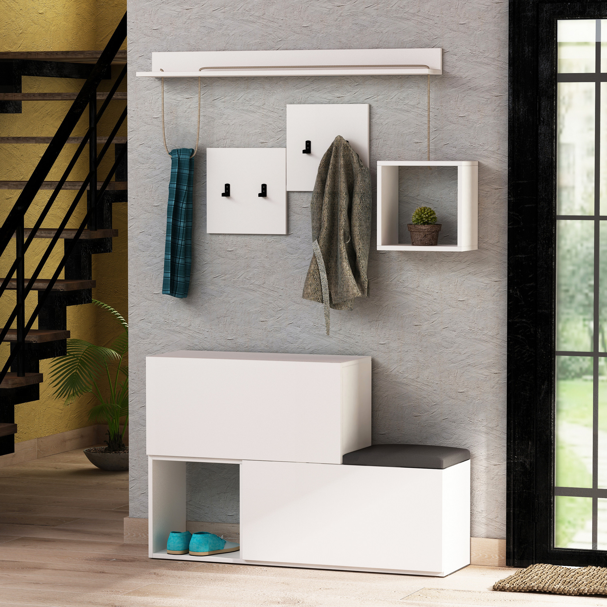 Holdon Wardrobe Wood veneer White