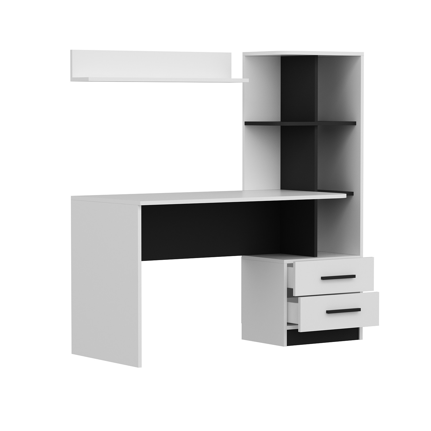 Alaska Desk Wood Veneer White Black