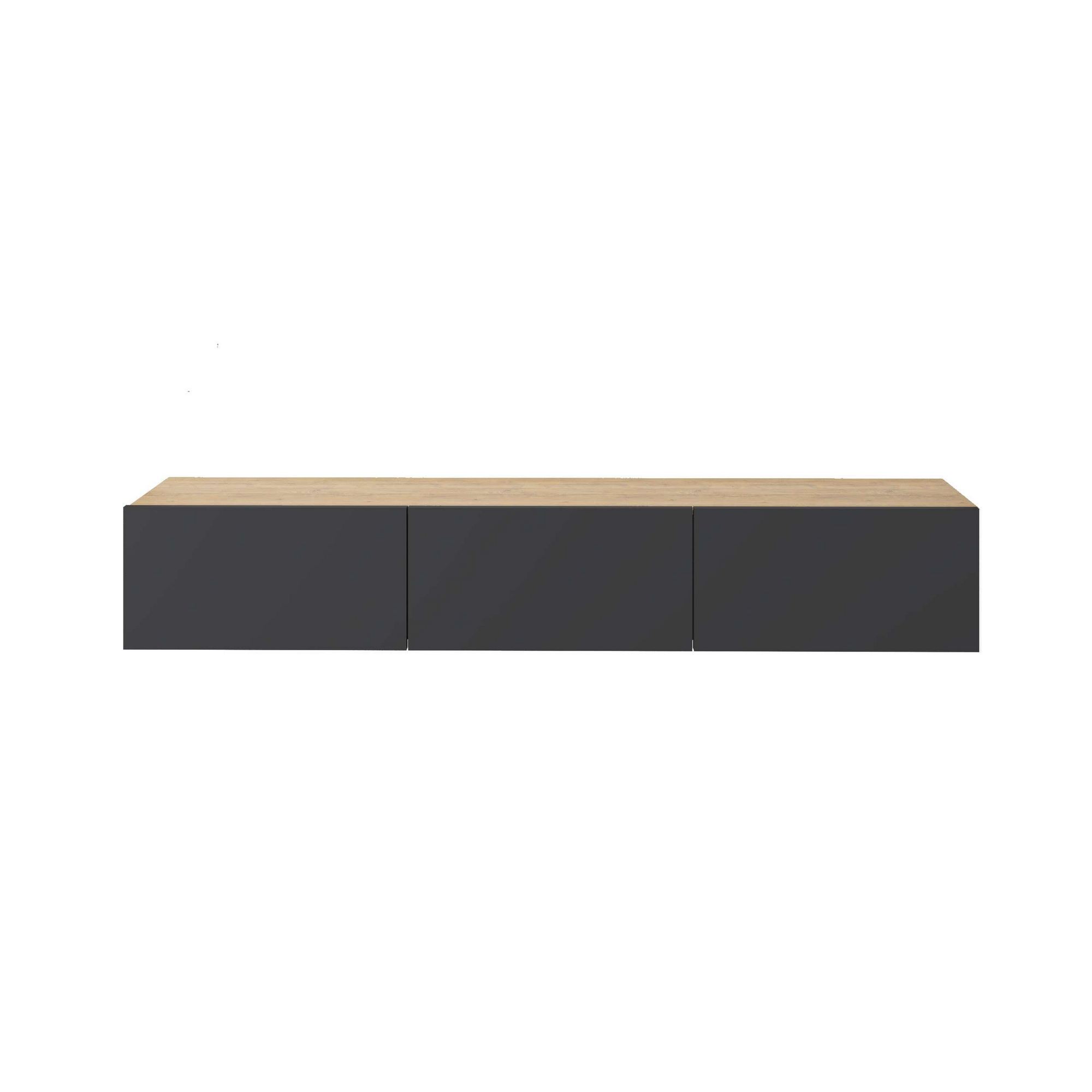 Francy Lowboard Wood veneer Anthracite
